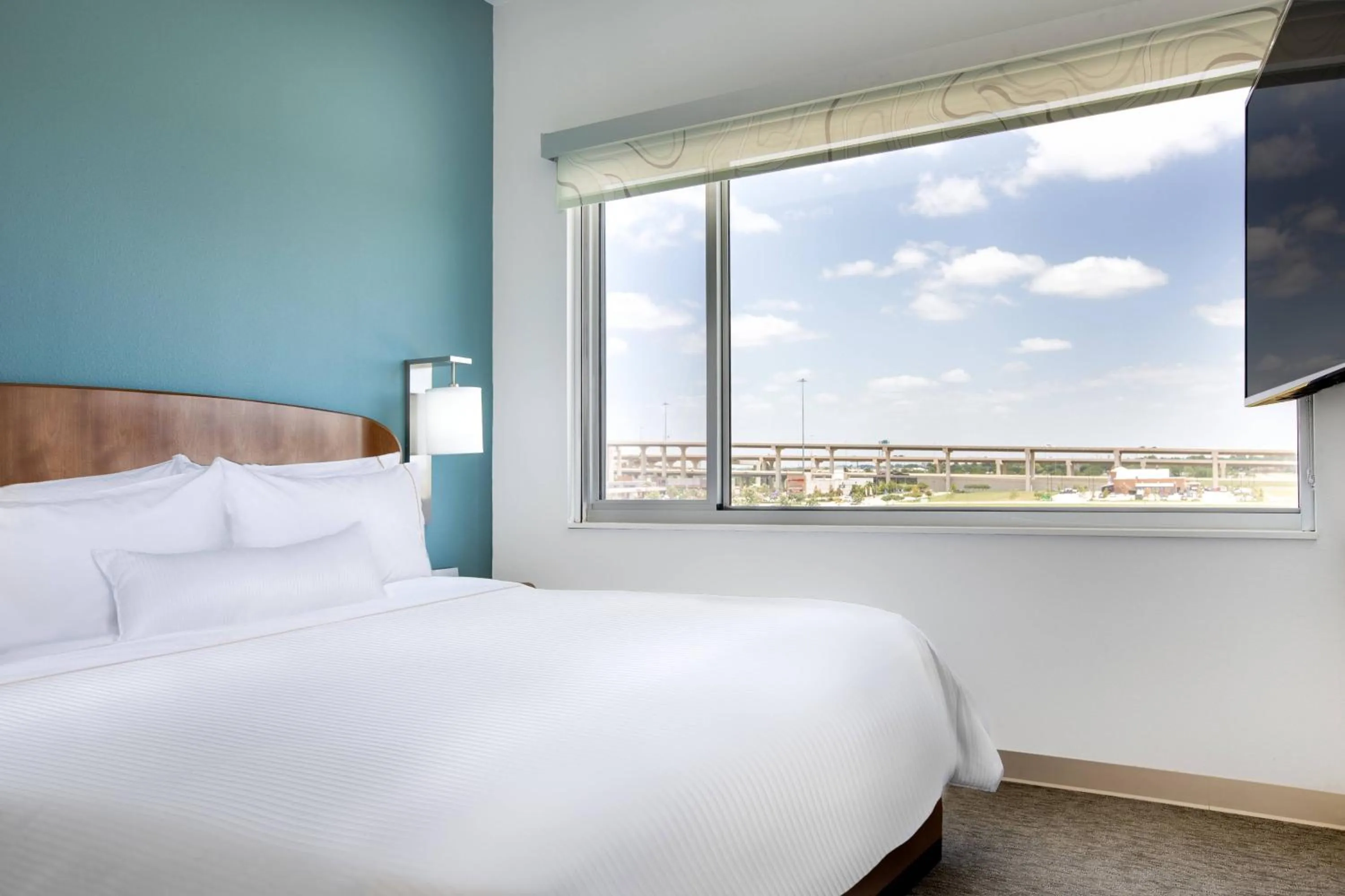 Bedroom, Bed in Element Houston Katy