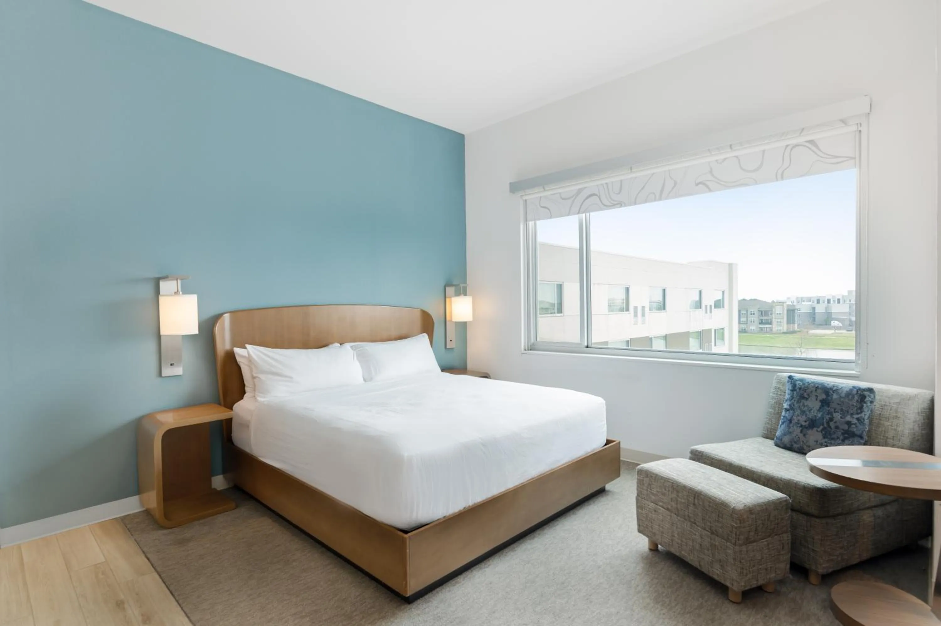 Bedroom, Bed in Element Houston Katy