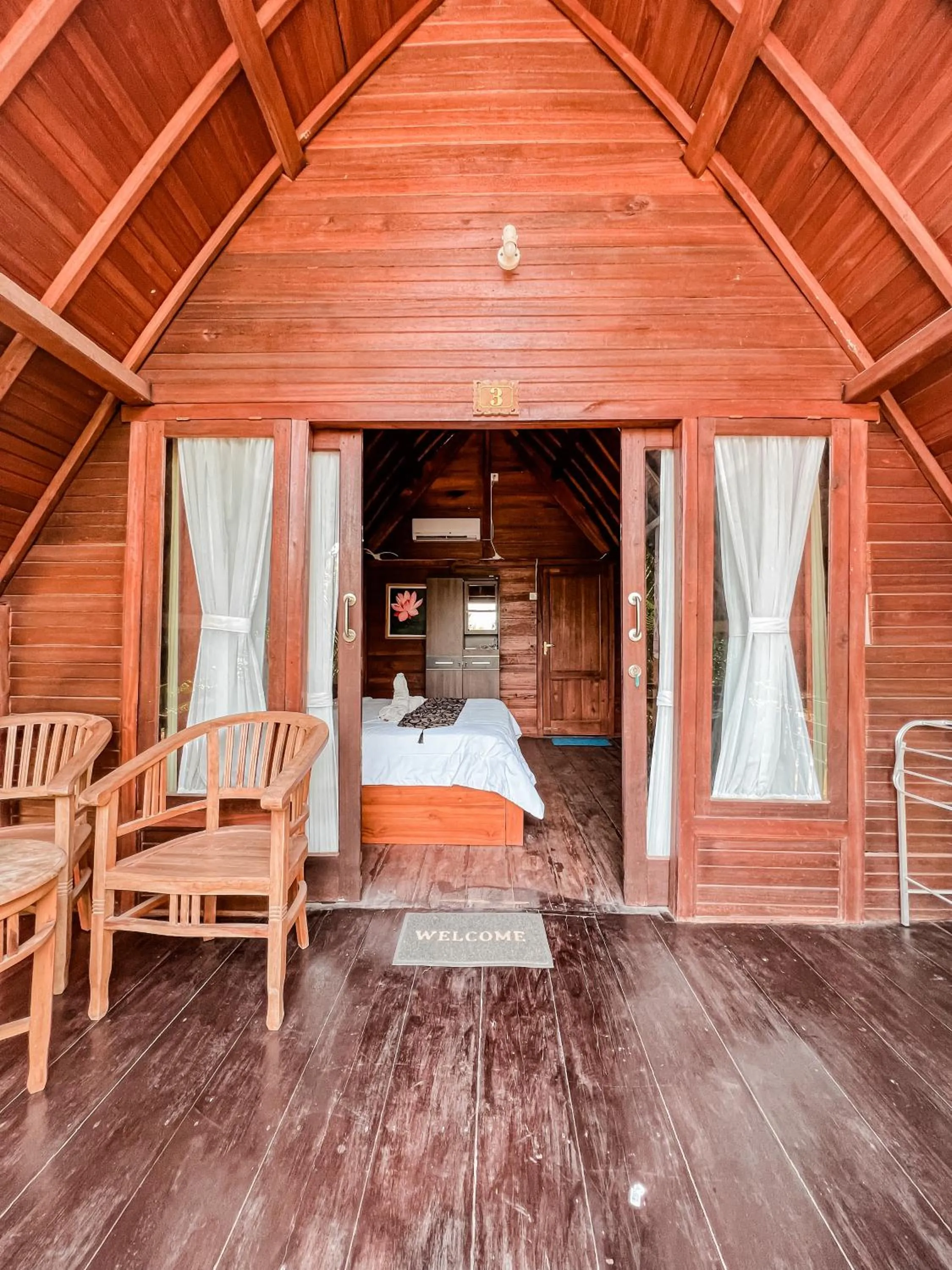 Patio, Bed in Gayatri Bungalows