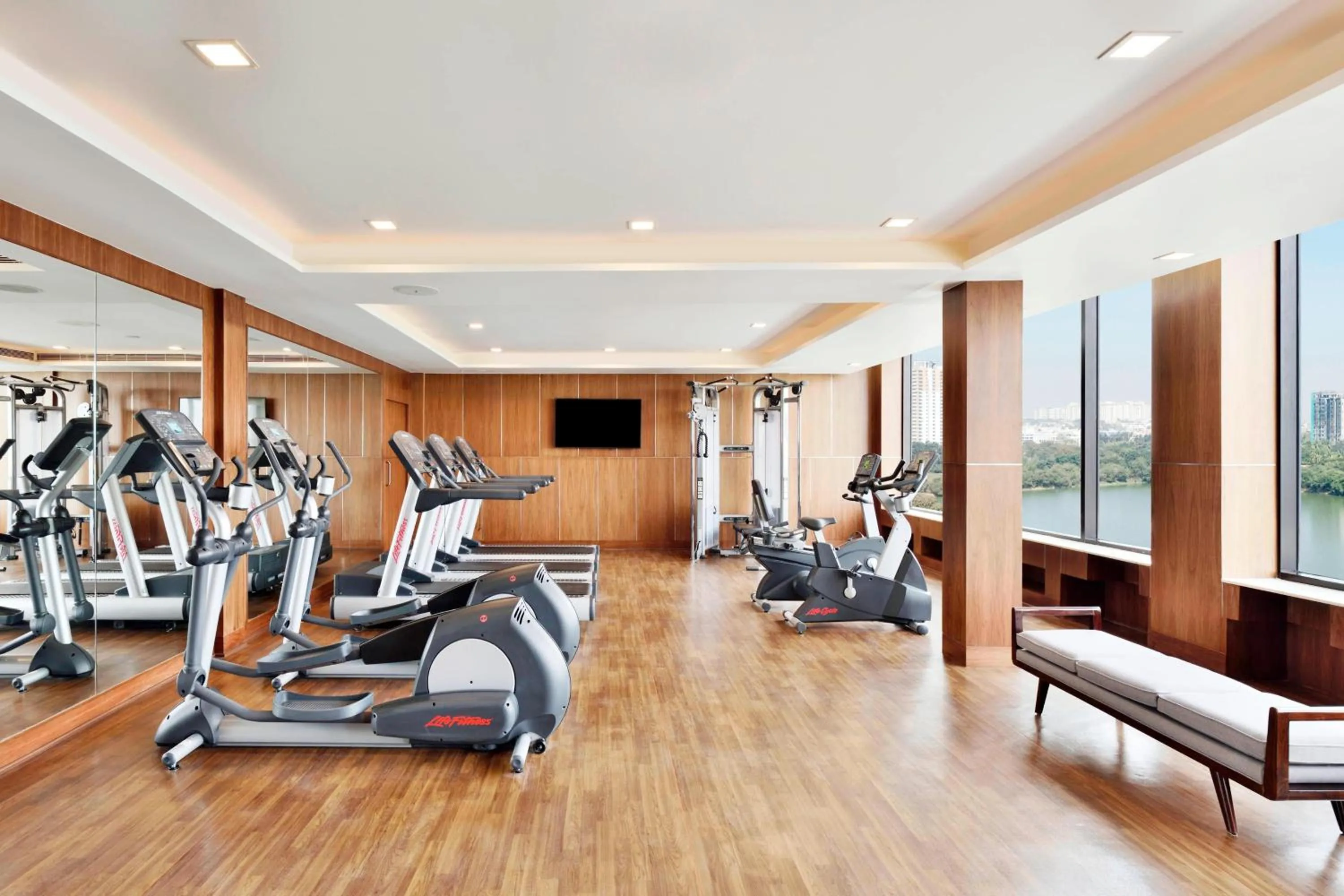 Fitness centre/facilities in Courtyard by Marriott Bengaluru Hebbal