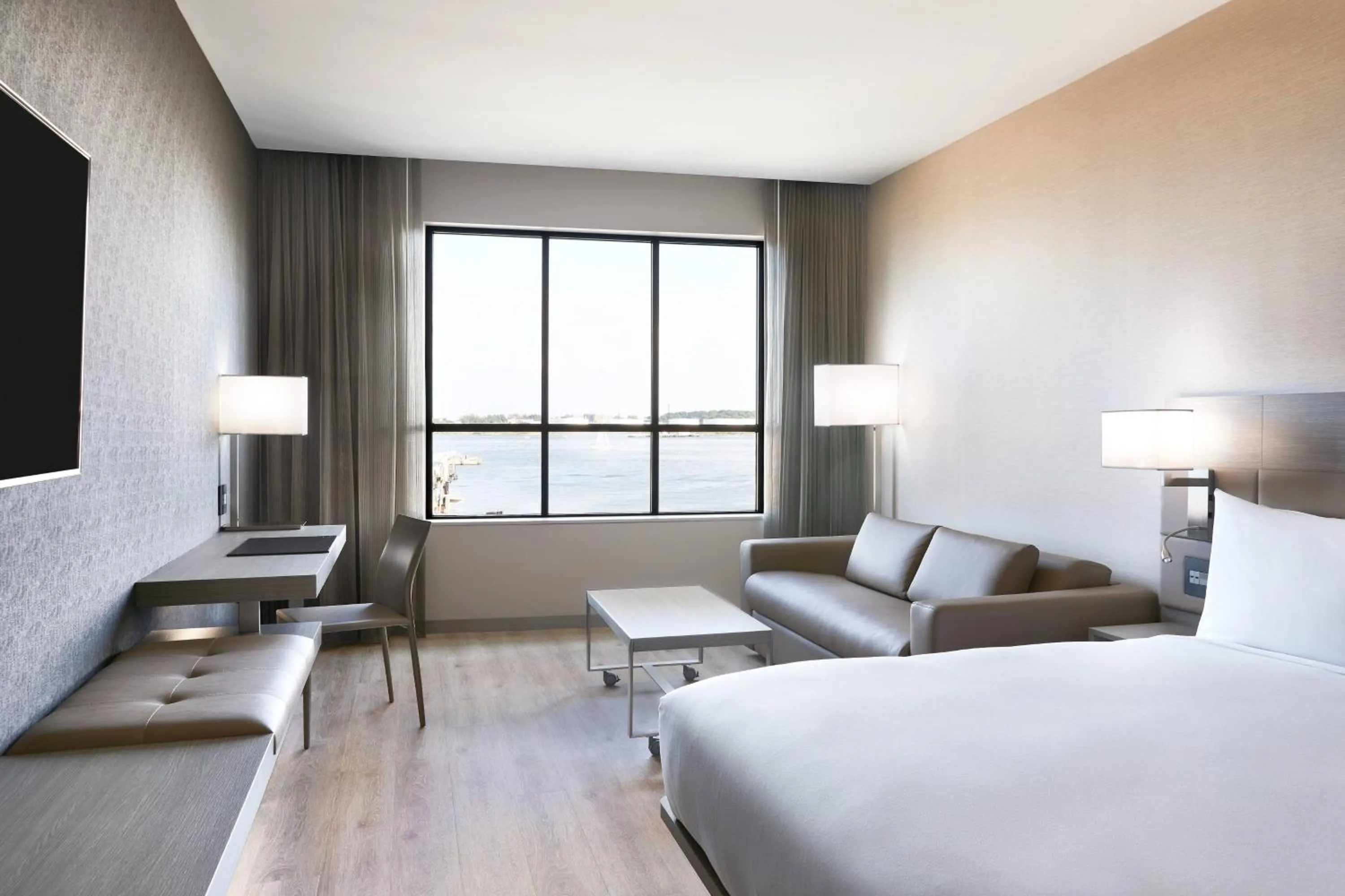 Photo of the whole room, Bed in AC Hotel Portland Downtown-Waterfront, ME