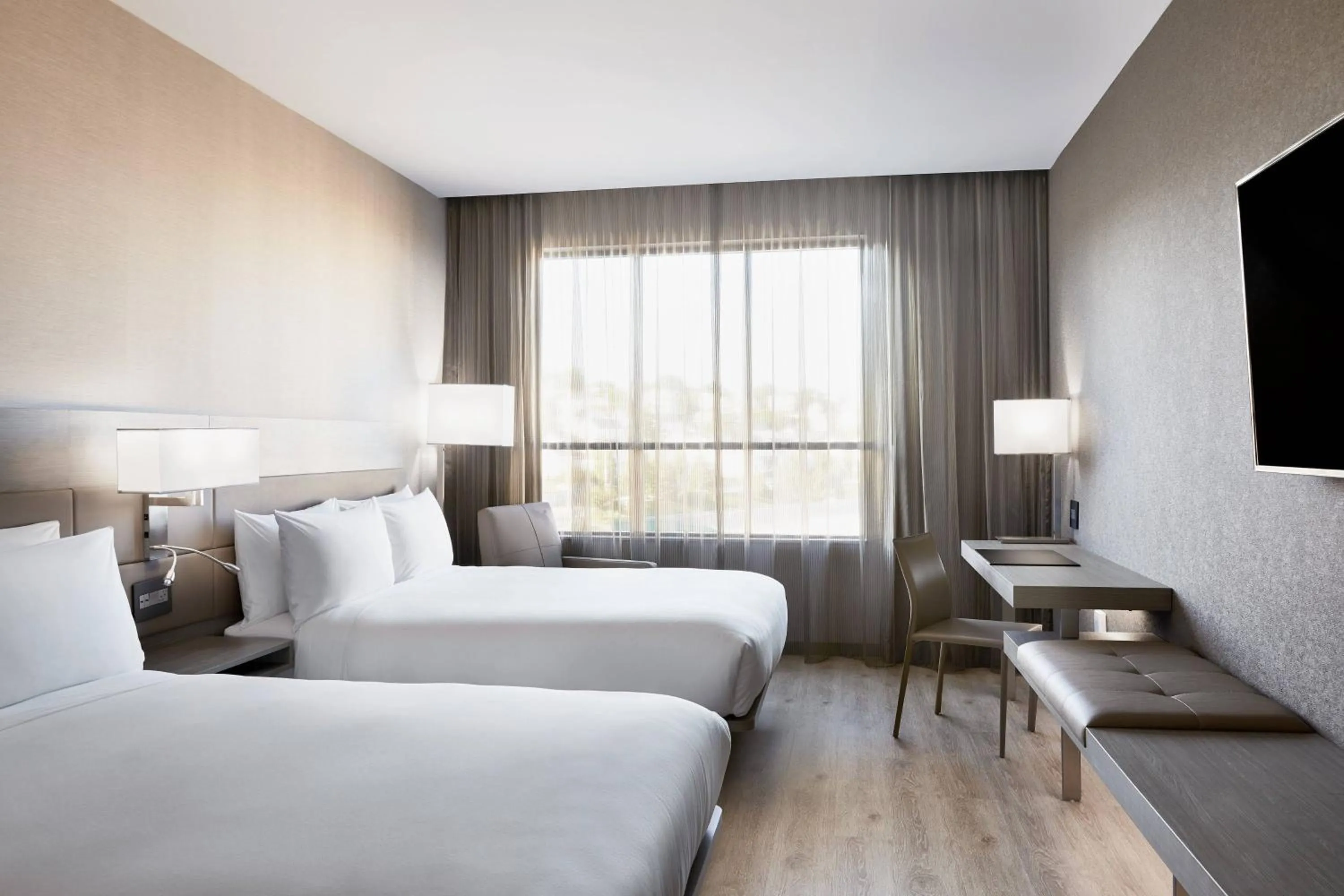 Photo of the whole room, Bed in AC Hotel Portland Downtown-Waterfront, ME