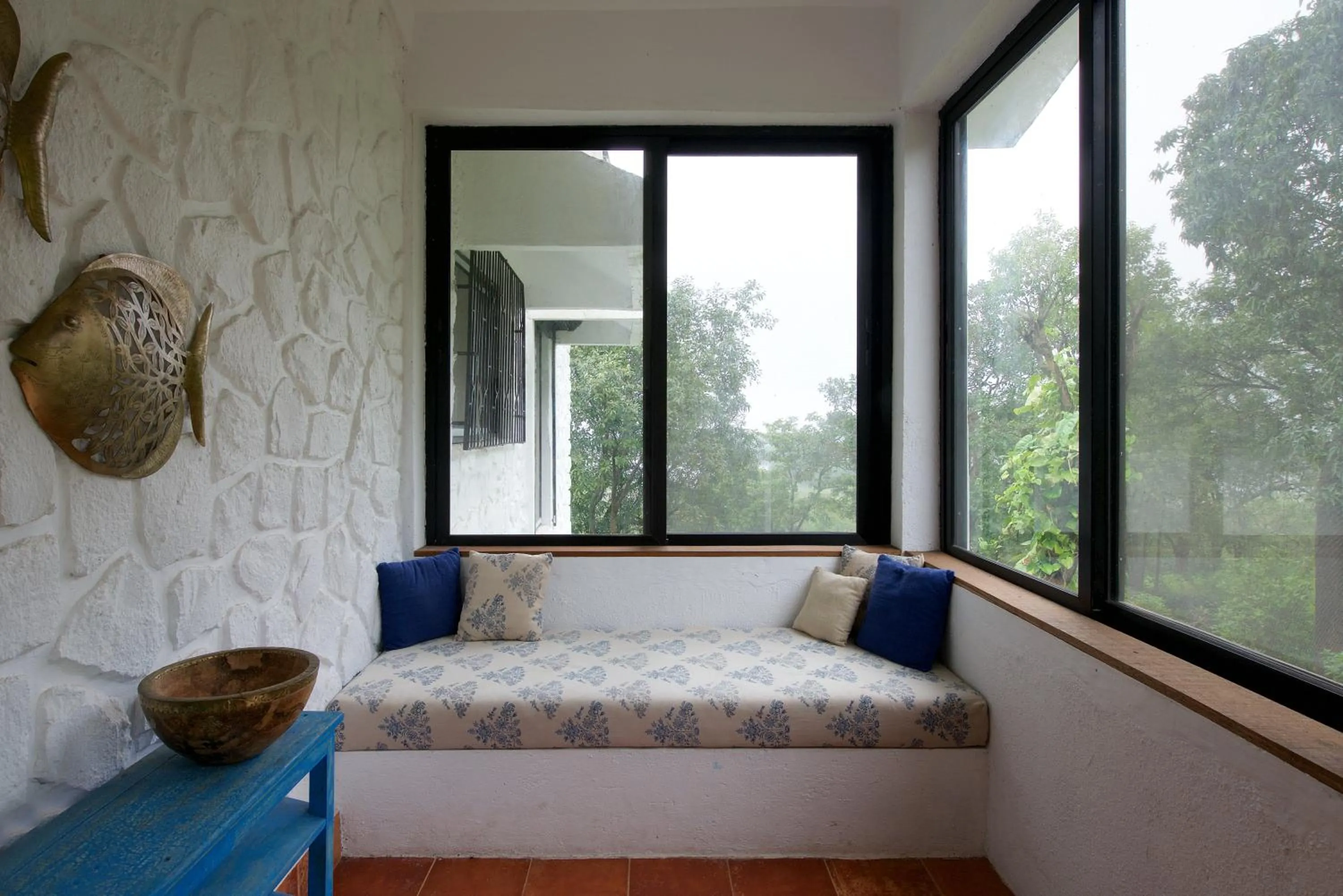 Seating area in Bungalow 89 by StayVista - A hill-view villa adorned with eclectic interiors for a truly unique & captivating stay
