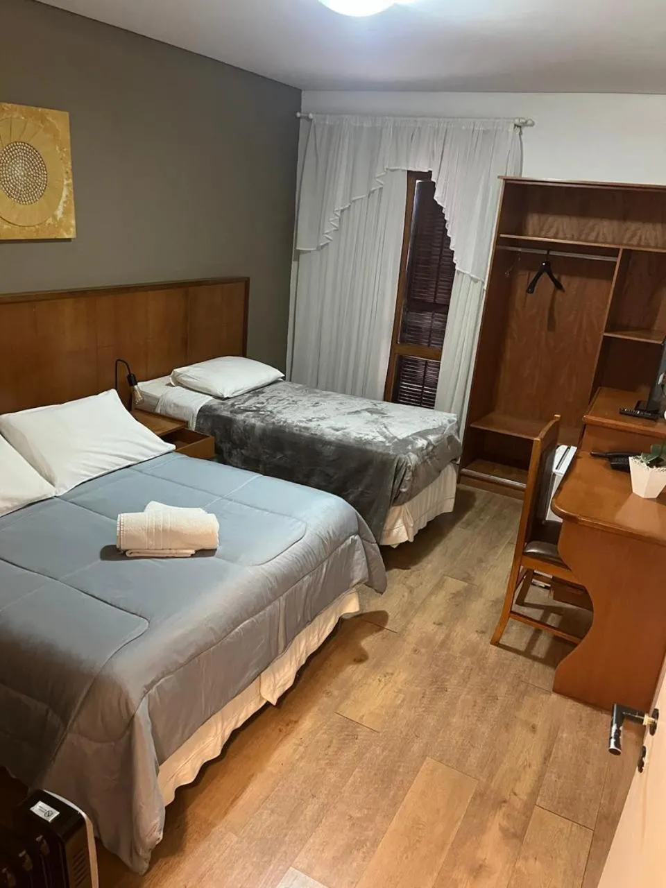Bed in Pousada Condado Brasileiro