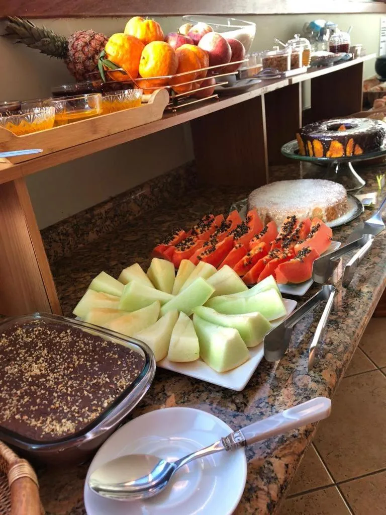 Buffet breakfast in Pousada Condado Brasileiro