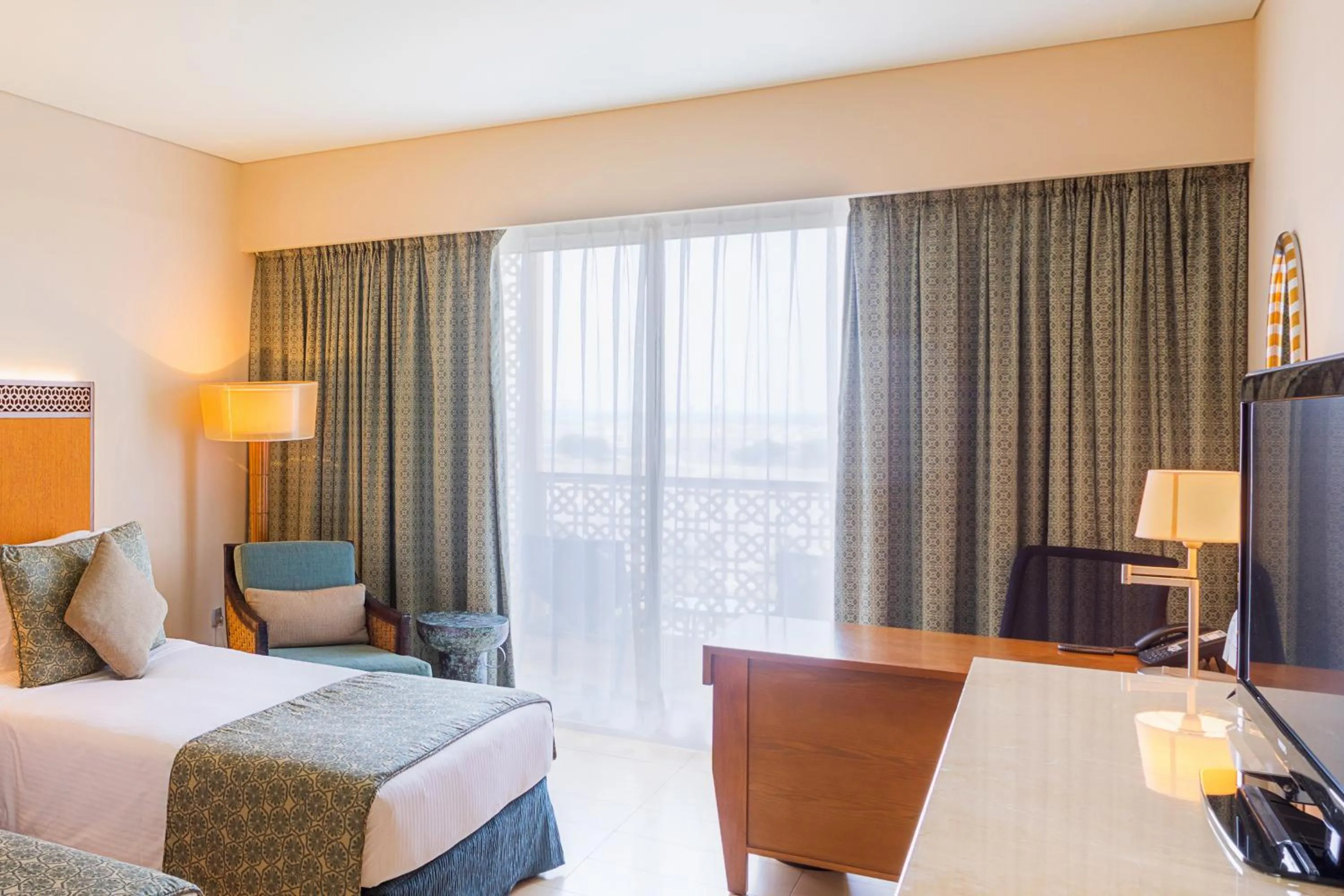 View (from property/room), Bed in Barceló Mussanah Resort, Sultanate of Oman