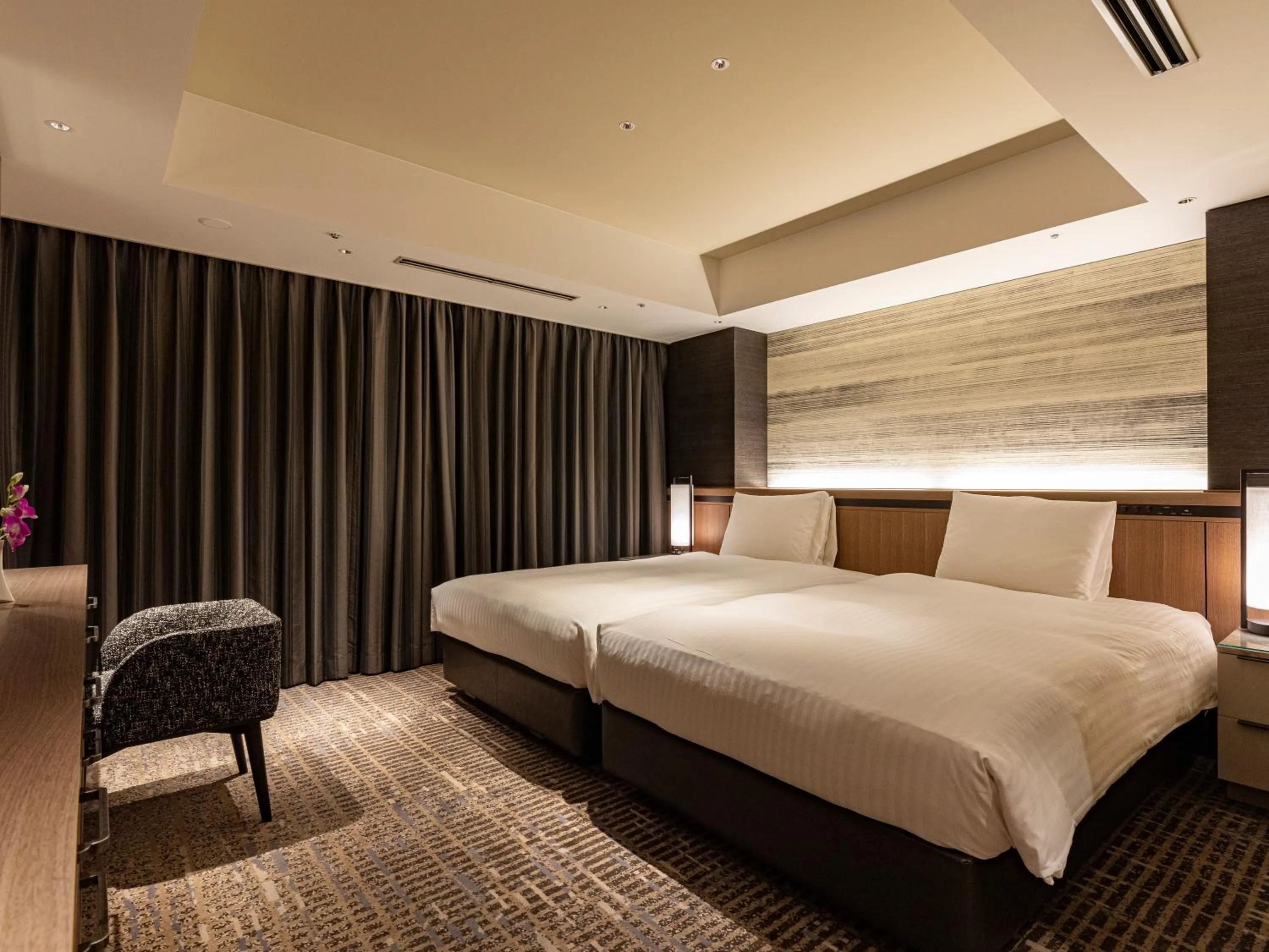 Bed in Hotel Nikko Fukuoka