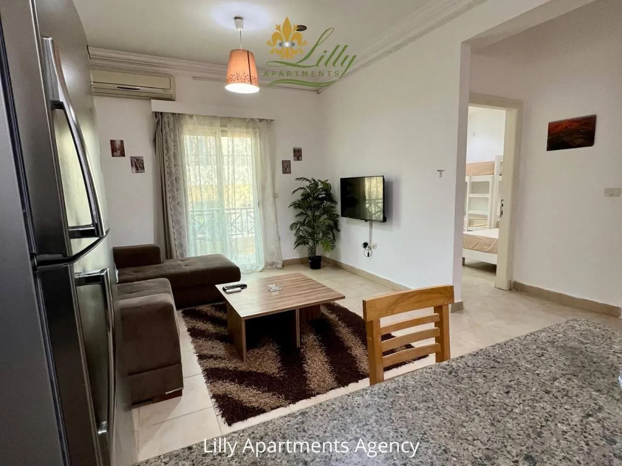 Living room in Lilly Apartments