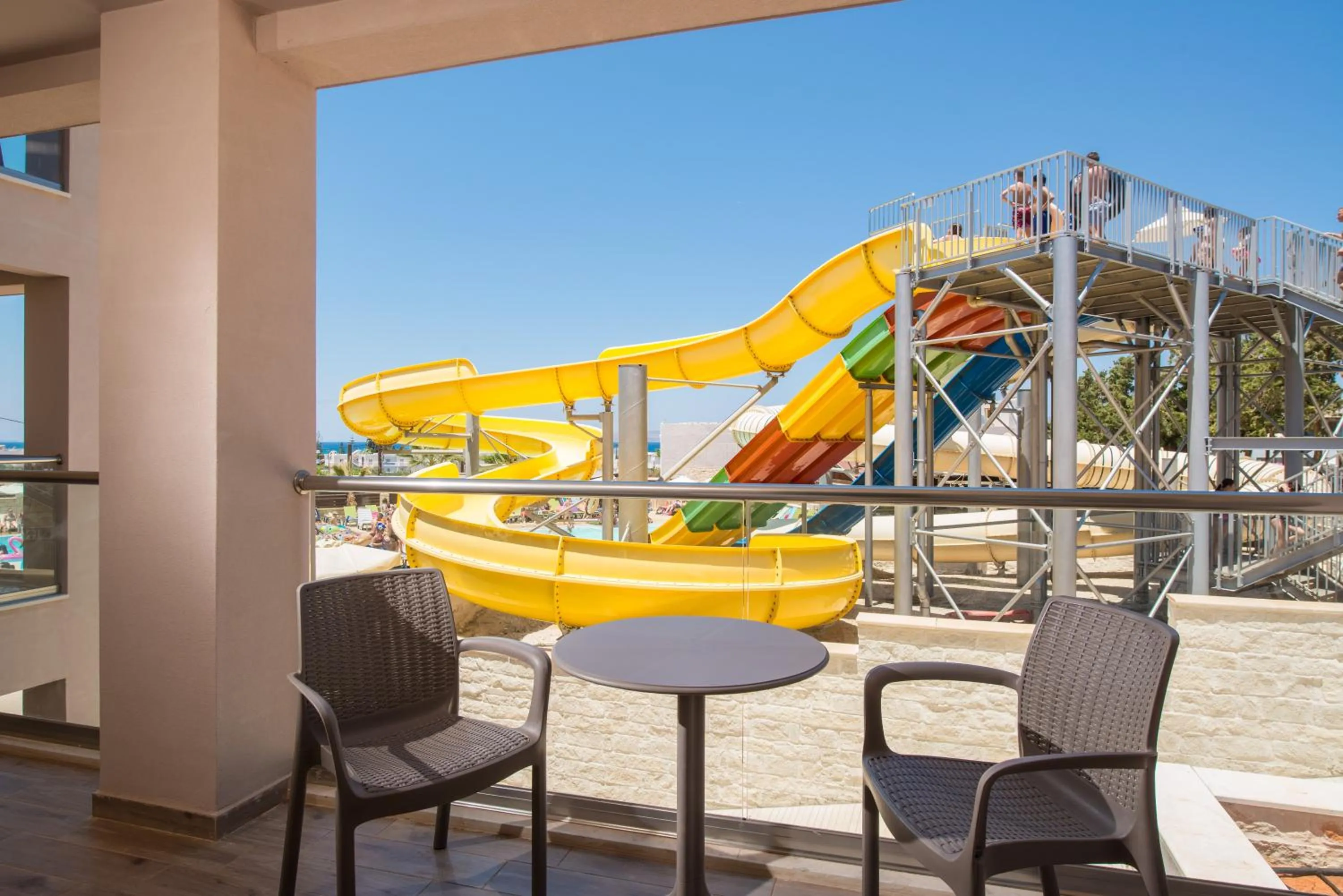 Balcony/Terrace in Gouves Waterpark Holiday Resort