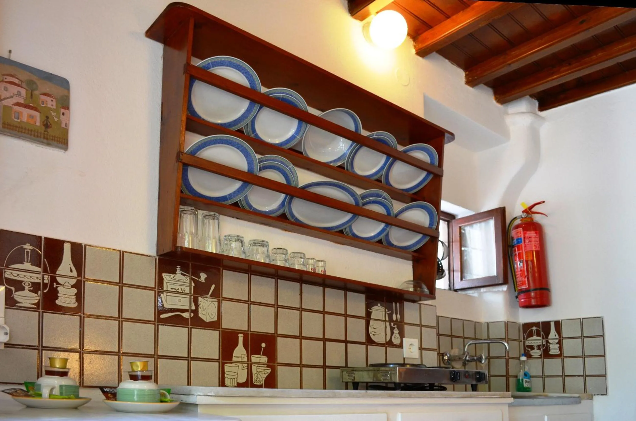 Kitchen or kitchenette in Villa Pinelopi