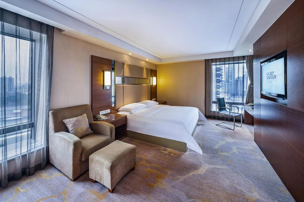 Bed in Galaxy minyoun Chengdu Hotel