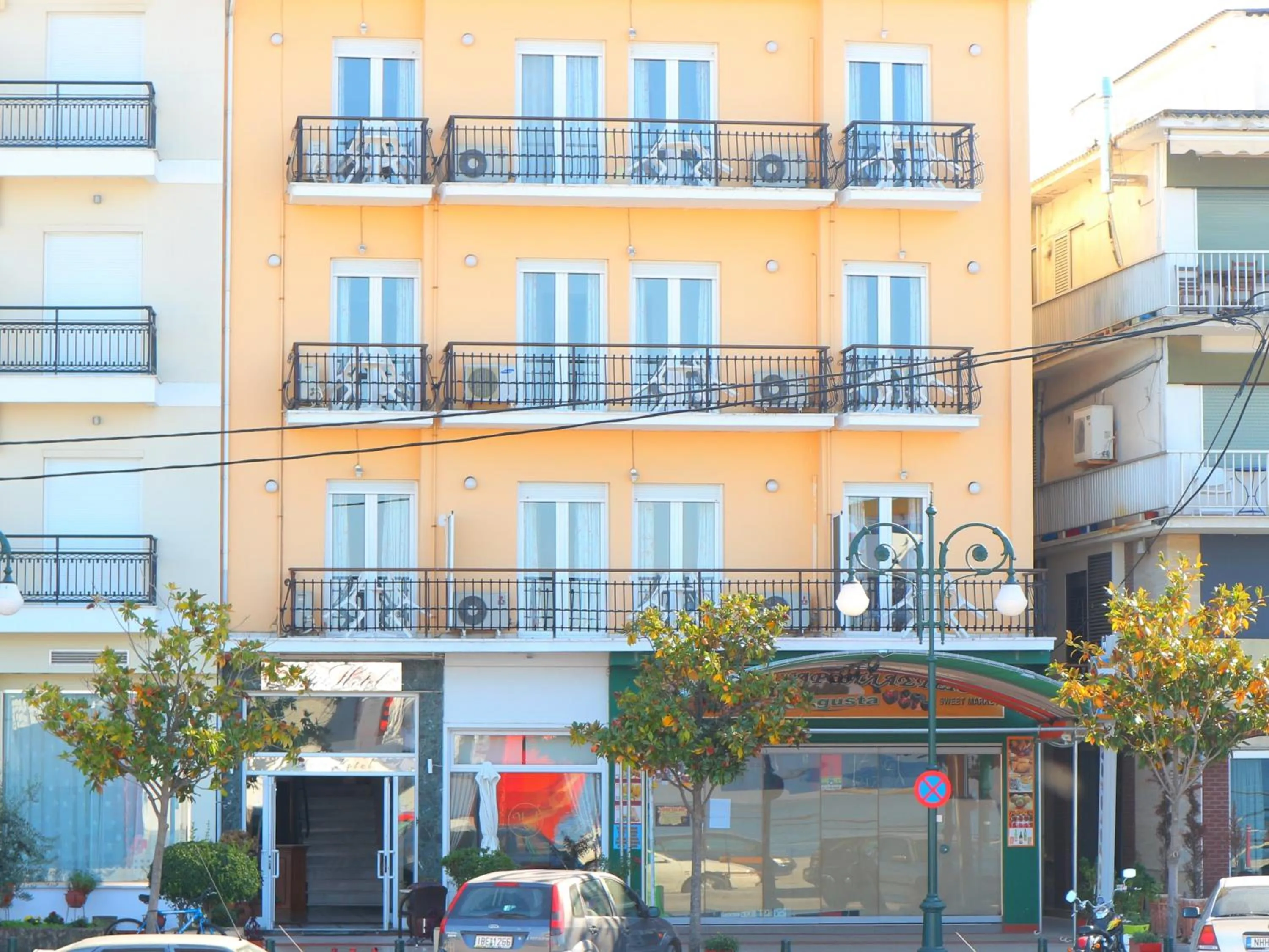 Facade/entrance in Akti Hotel