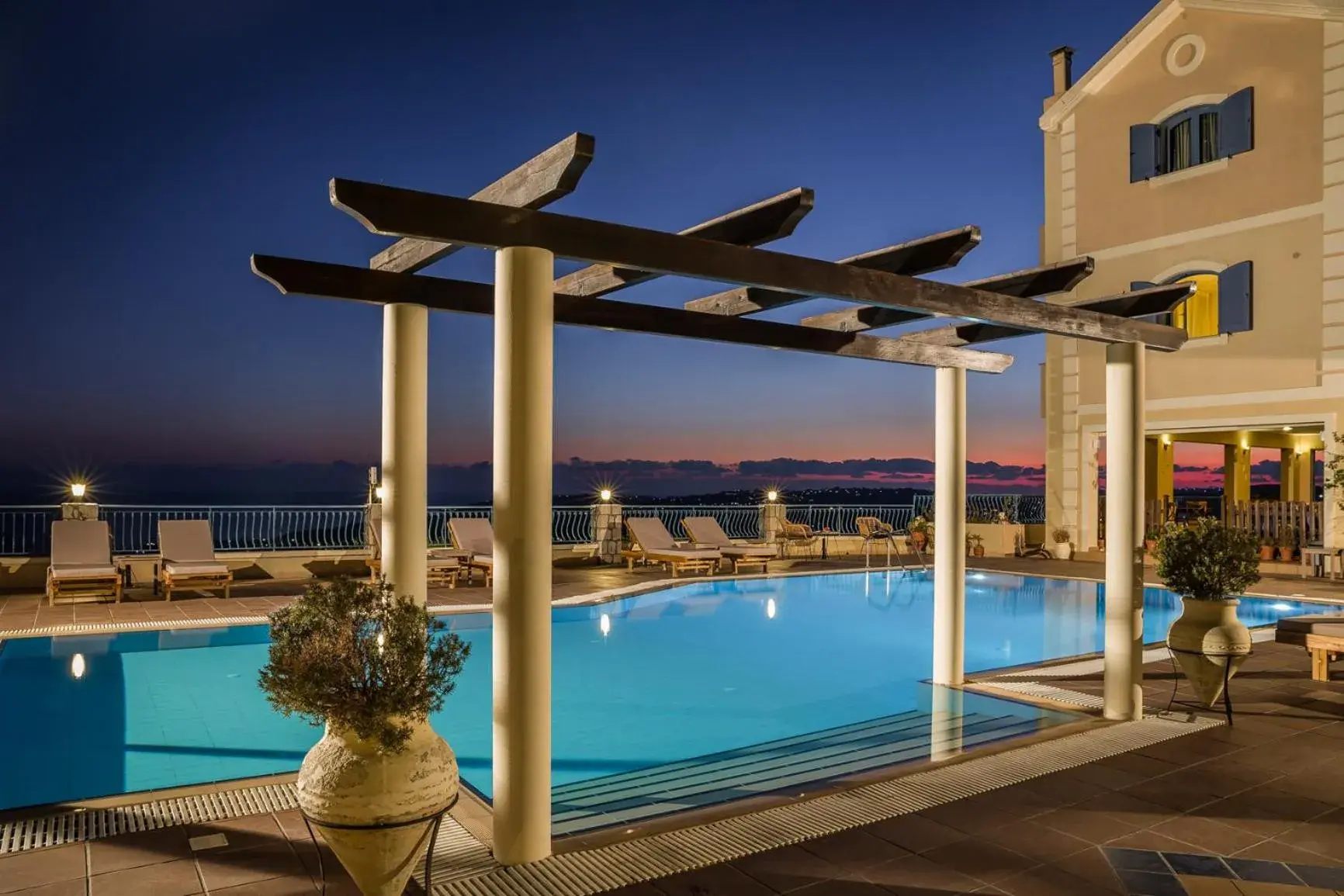 Pool view in Diana Studios Pool view in Diana Studios