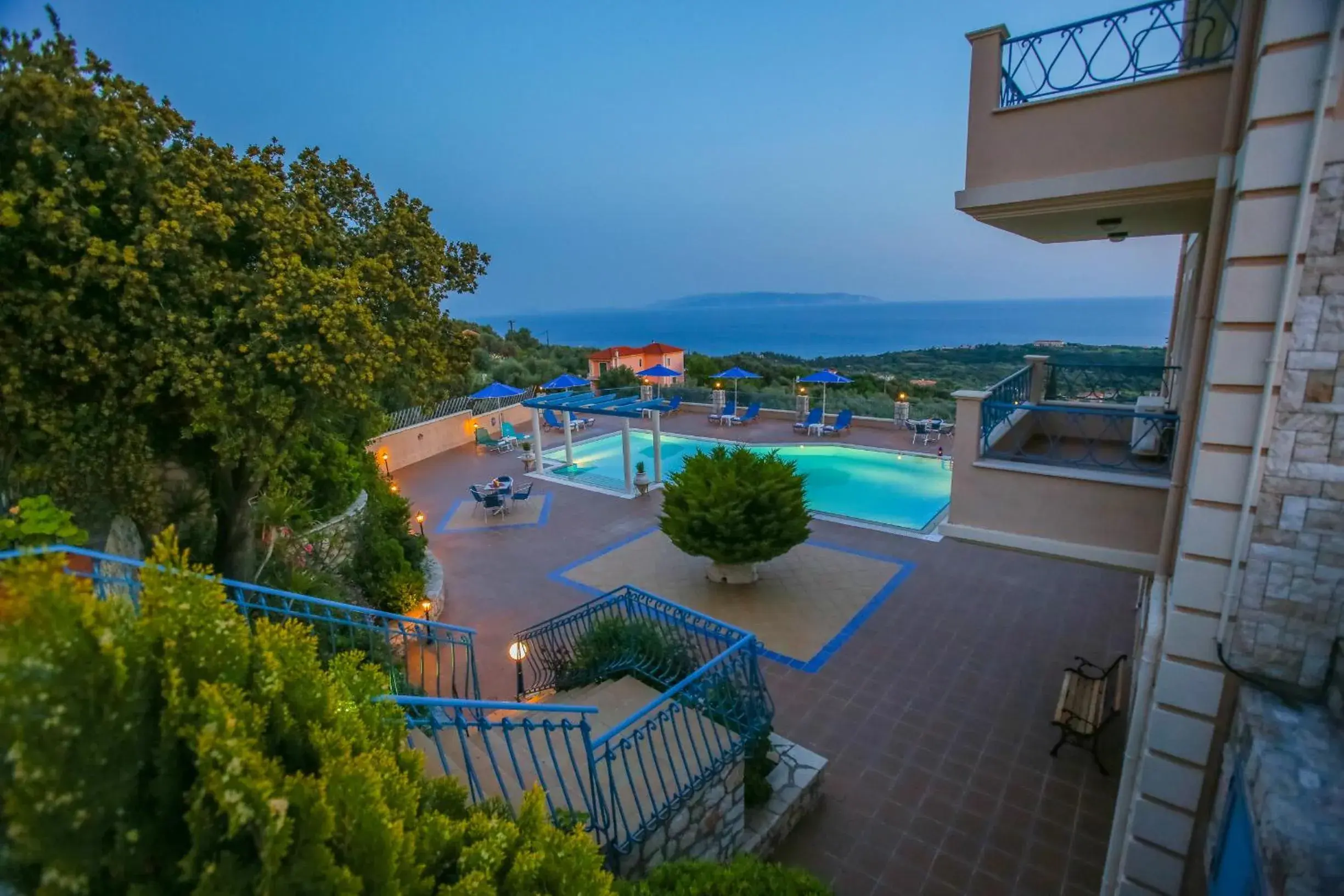 Pool view in Diana Studios Pool view in Diana Studios