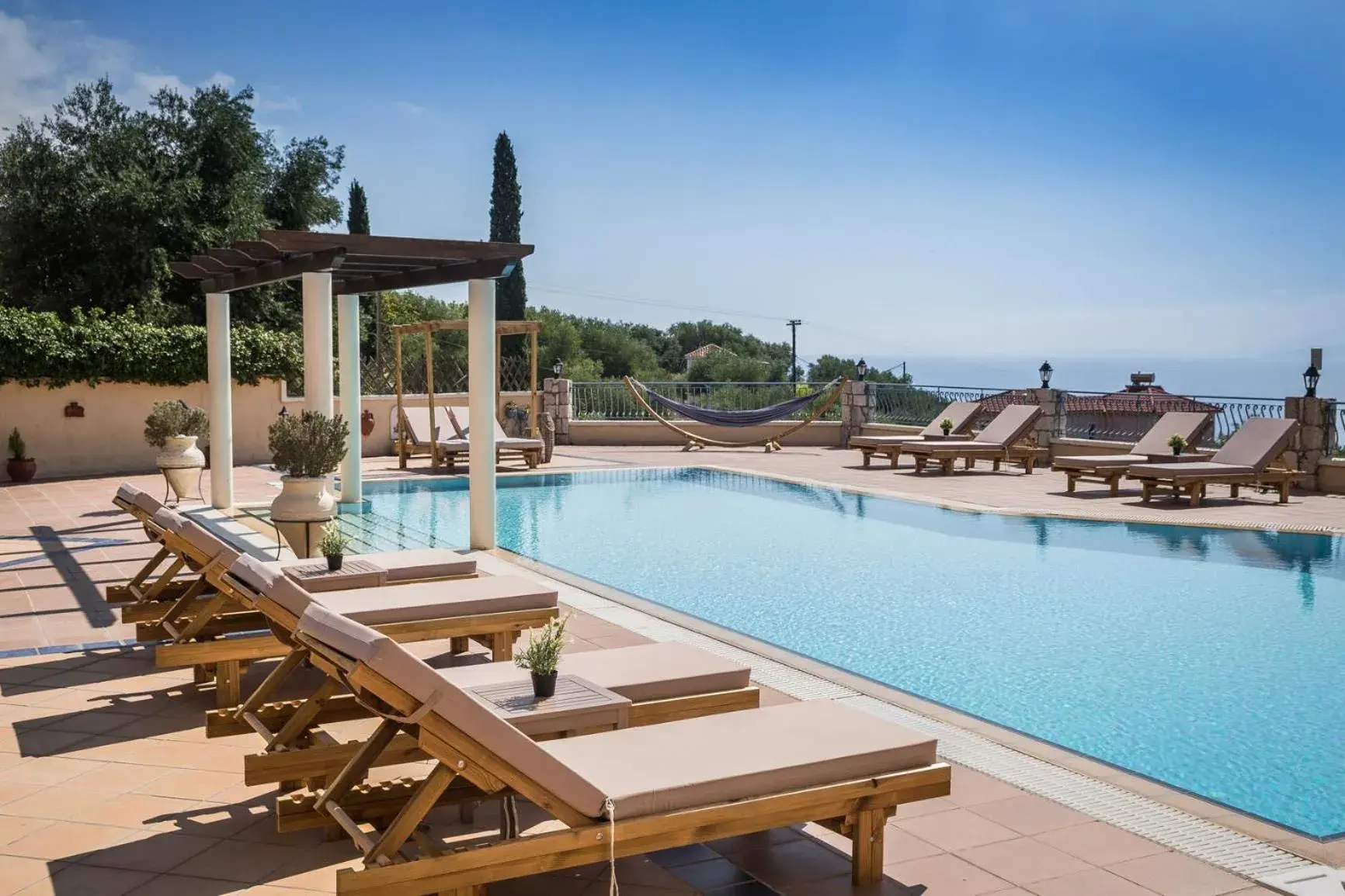 Pool view in Diana Studios Pool view in Diana Studios