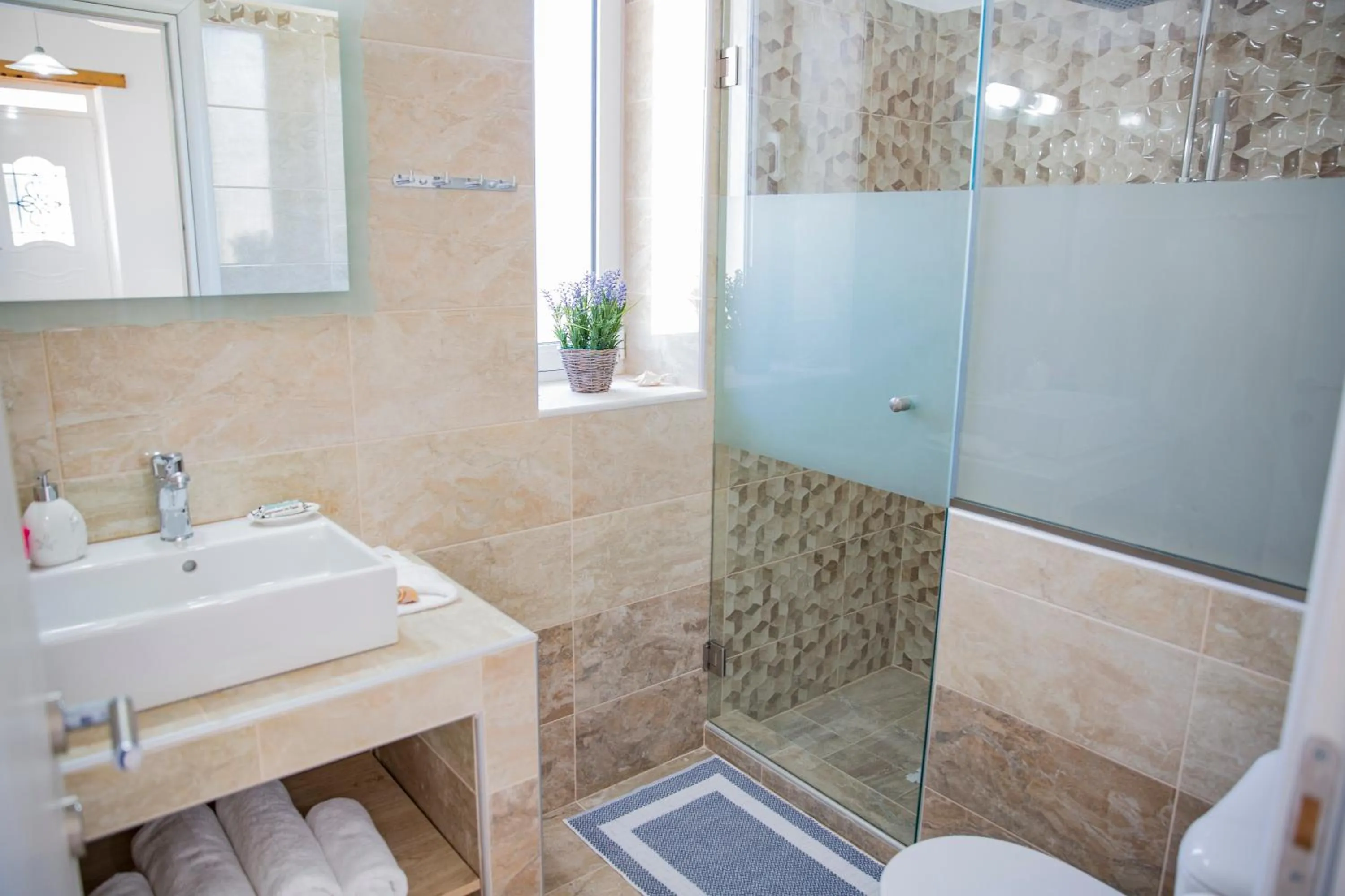 Bathroom in Haraki Stone Apartments
