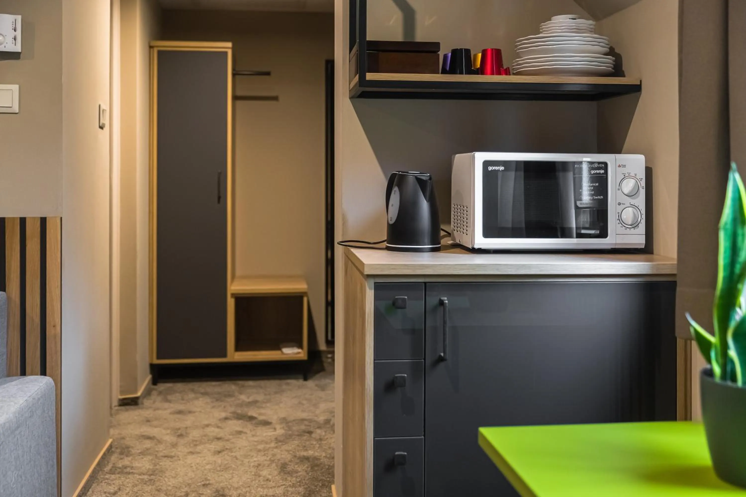 Kitchen or kitchenette in Oliva Hotel