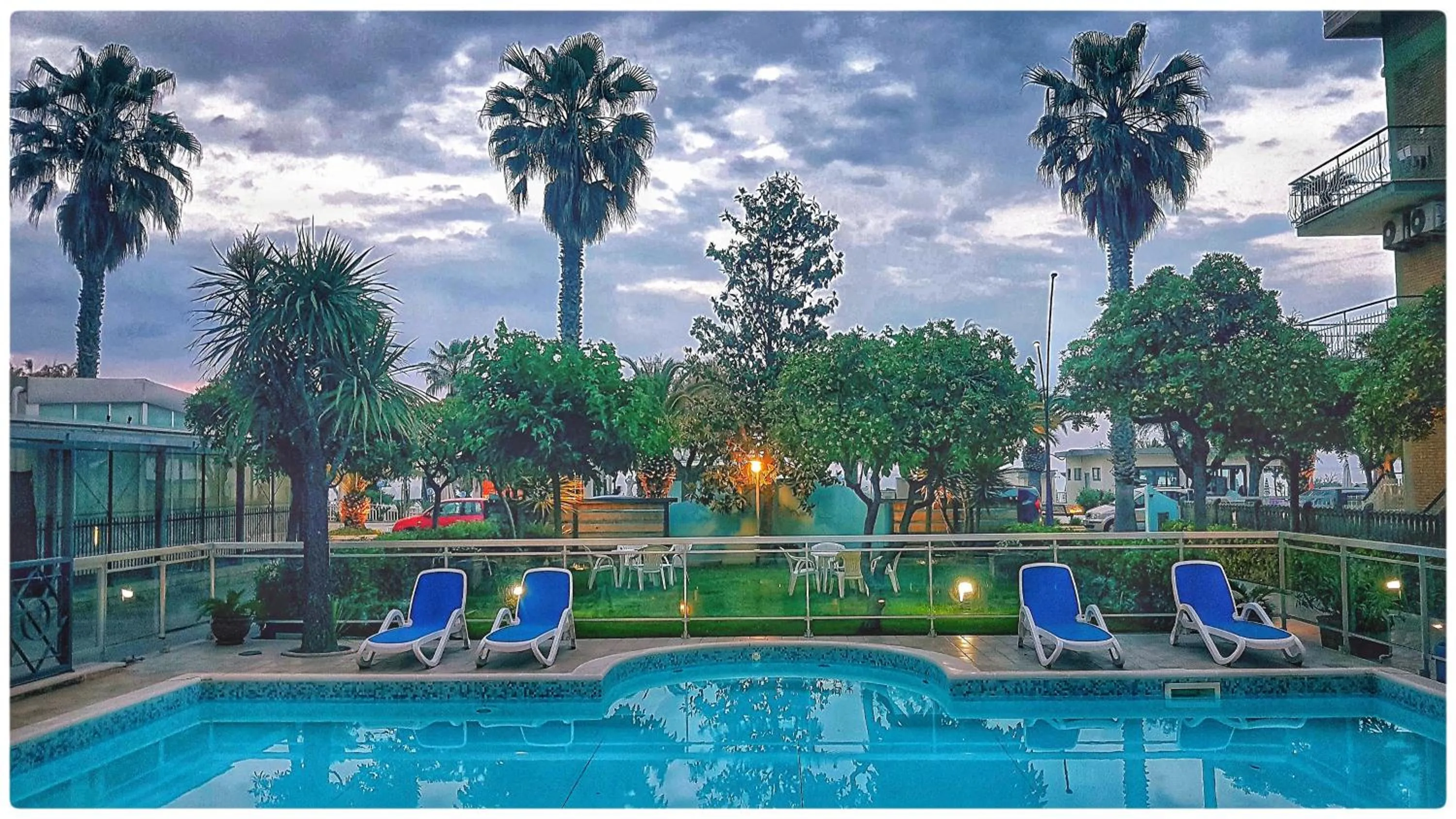 Pool view in Hotel Sayonara