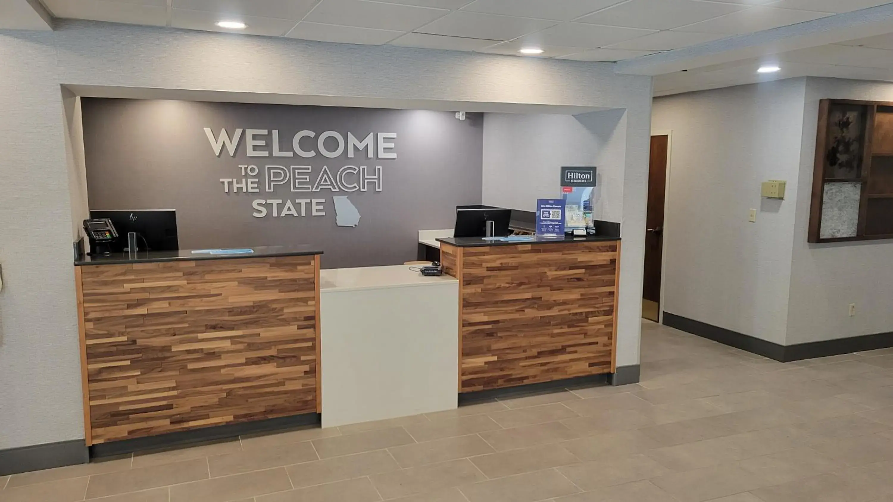 Lobby or reception in Hampton Inn Commerce Lobby or reception in Hampton Inn Commerce