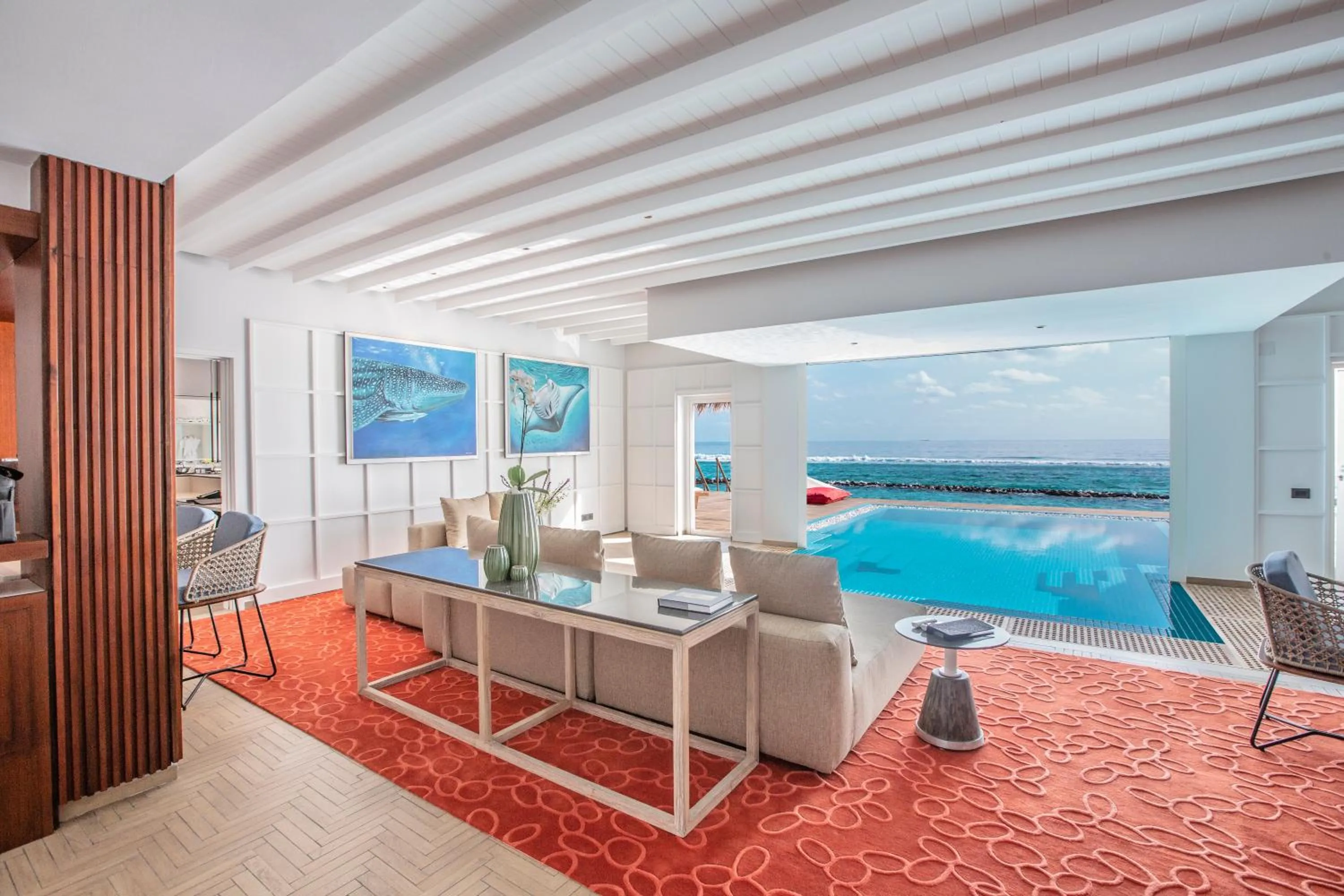 Living room in Emerald Maldives Resort & Spa-Deluxe All Inclusive