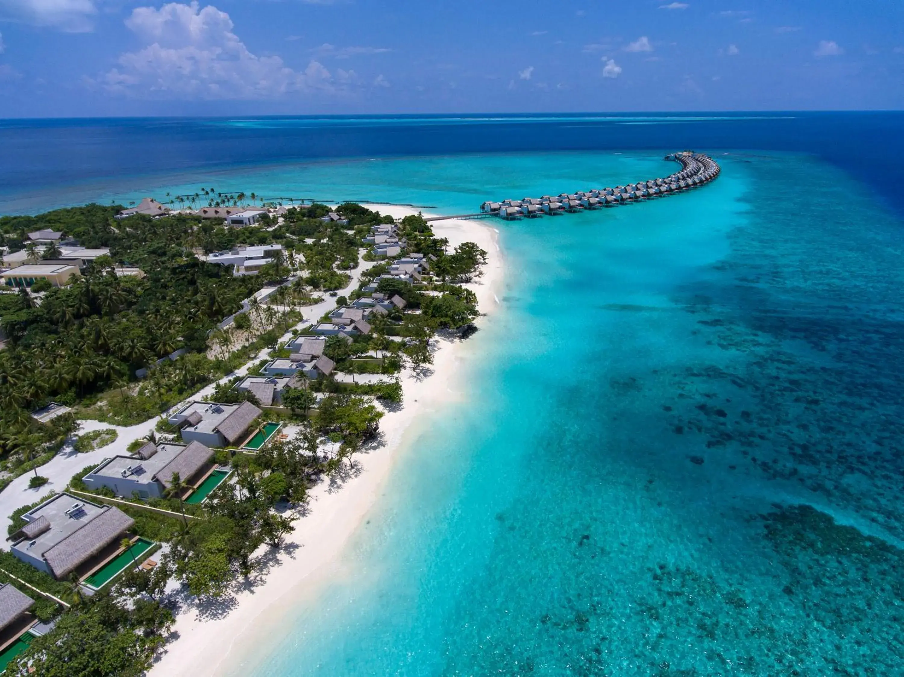 Bird's eye view in Emerald Maldives Resort & Spa-Deluxe All Inclusive Bird's eye view in Emerald Maldives Resort & Spa-Deluxe All Inclusive
