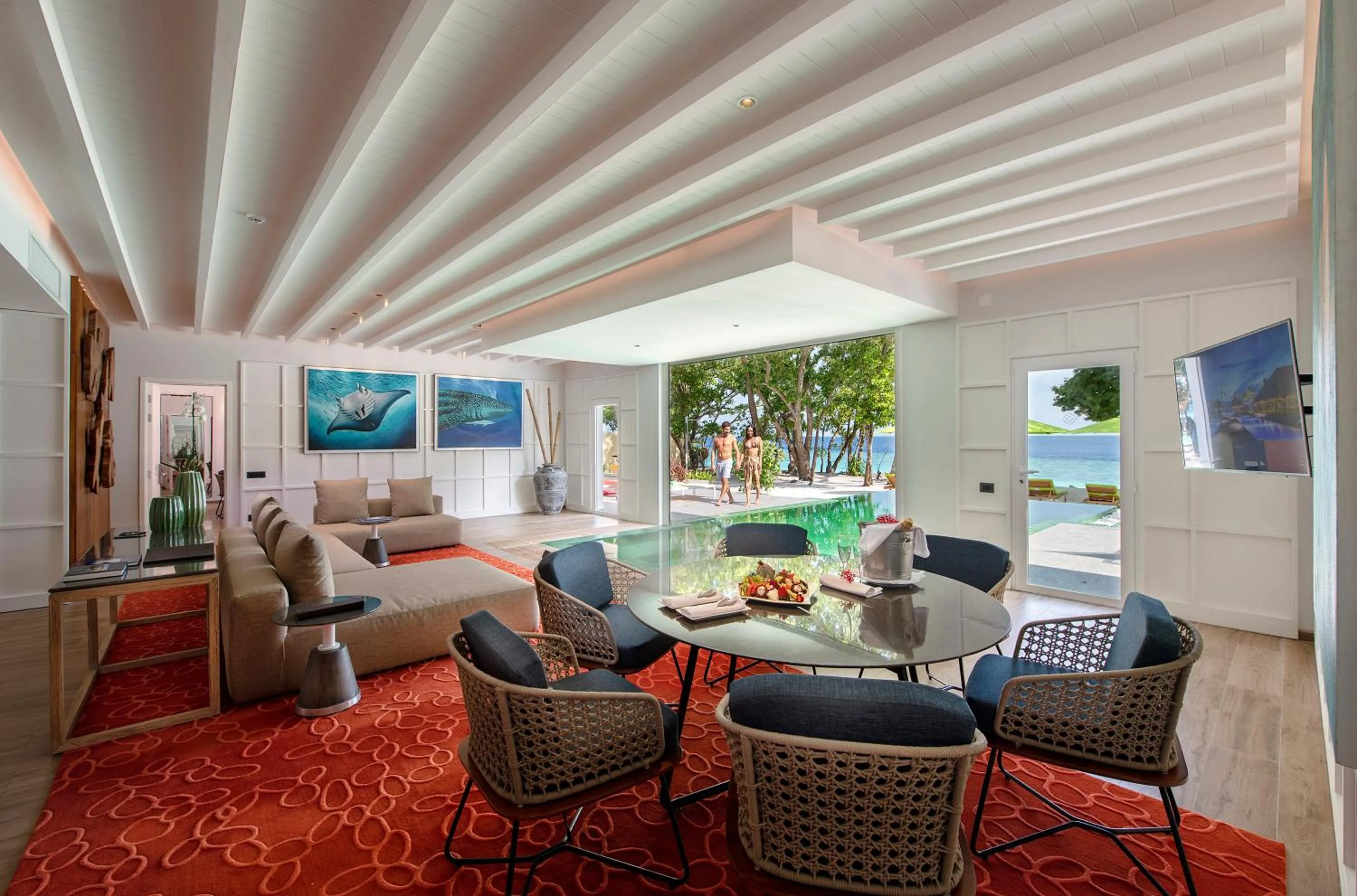 Living room in Emerald Maldives Resort & Spa-Deluxe All Inclusive