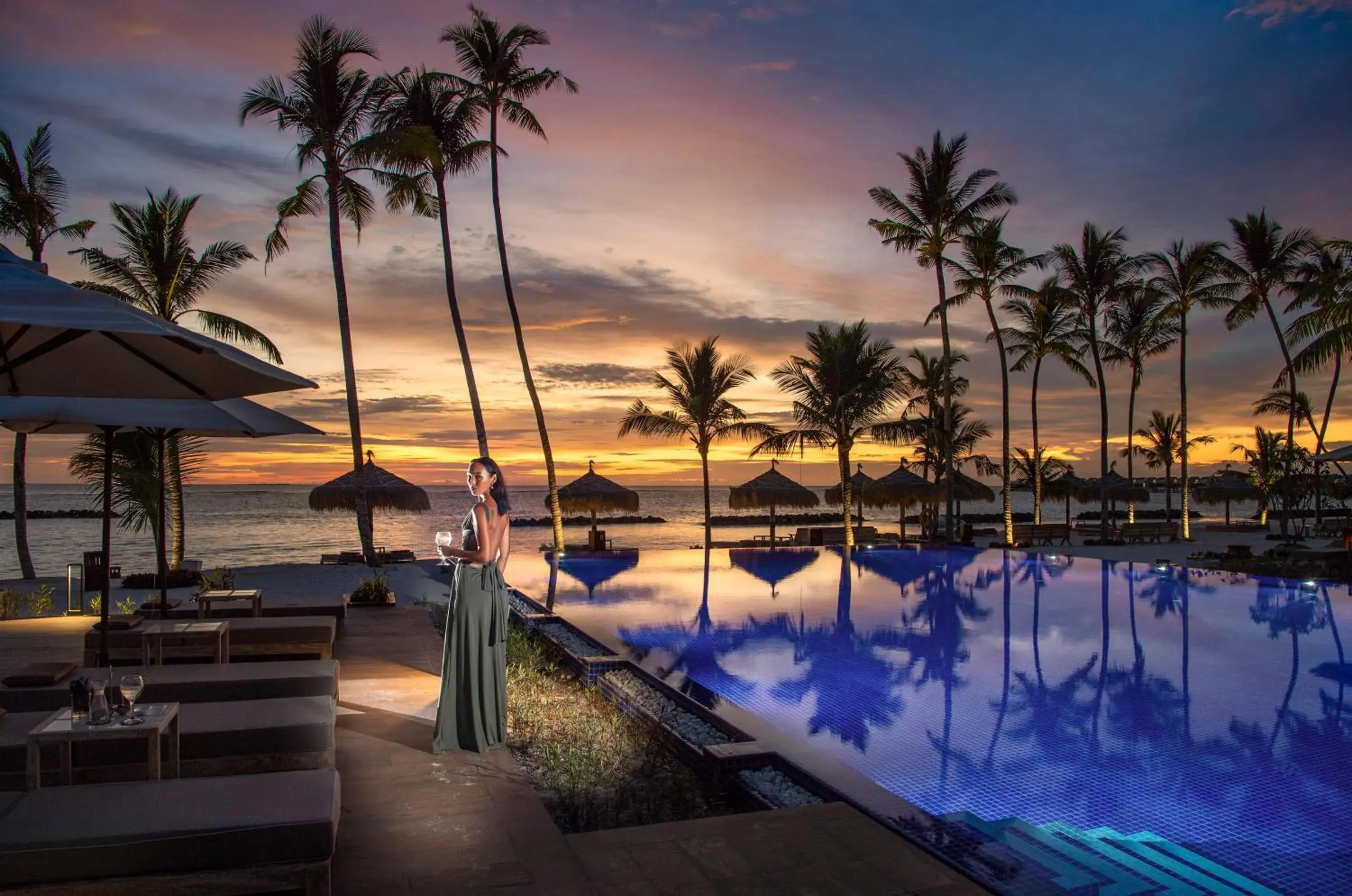 Swimming pool in Emerald Maldives Resort & Spa-Deluxe All Inclusive Swimming pool in Emerald Maldives Resort & Spa-Deluxe All Inclusive