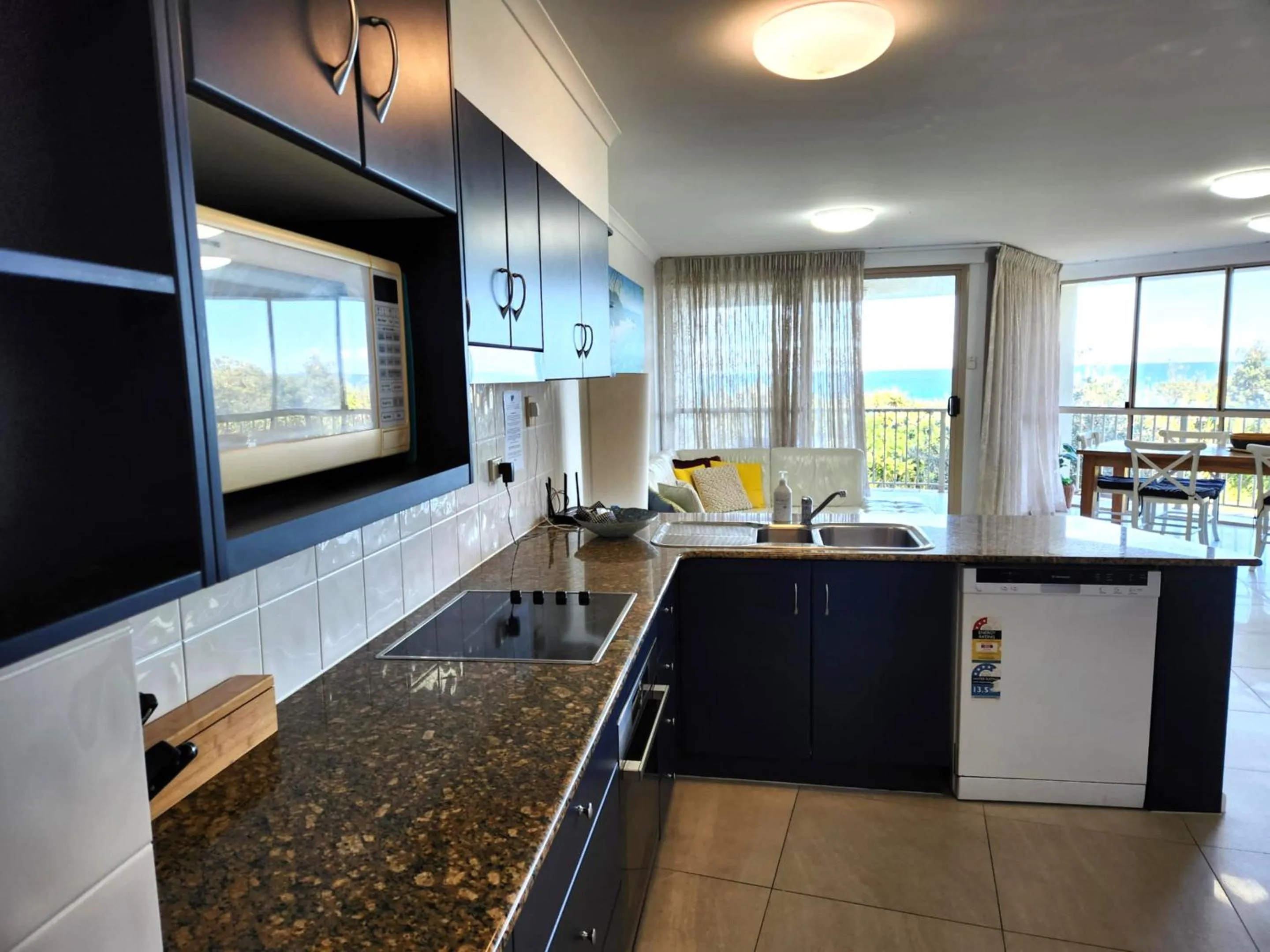 Kitchen or kitchenette in Whalewatch Ocean Beach Resort