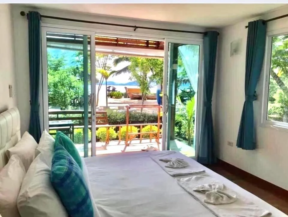 View (from property/room), Bed in Mook Montra Resort Sea Front