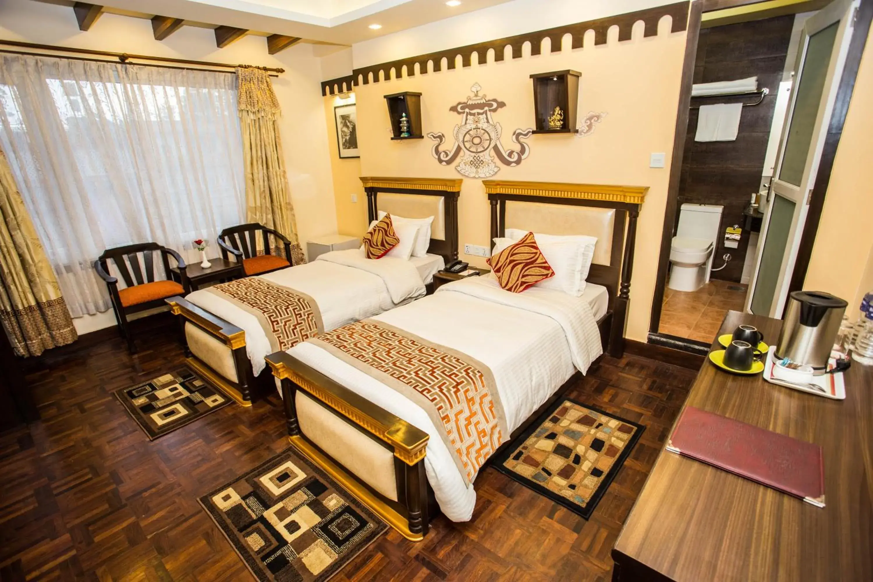 Bedroom, Bed in Hotel Encounter Nepal & Spa Bedroom, Bed in Hotel Encounter Nepal & Spa