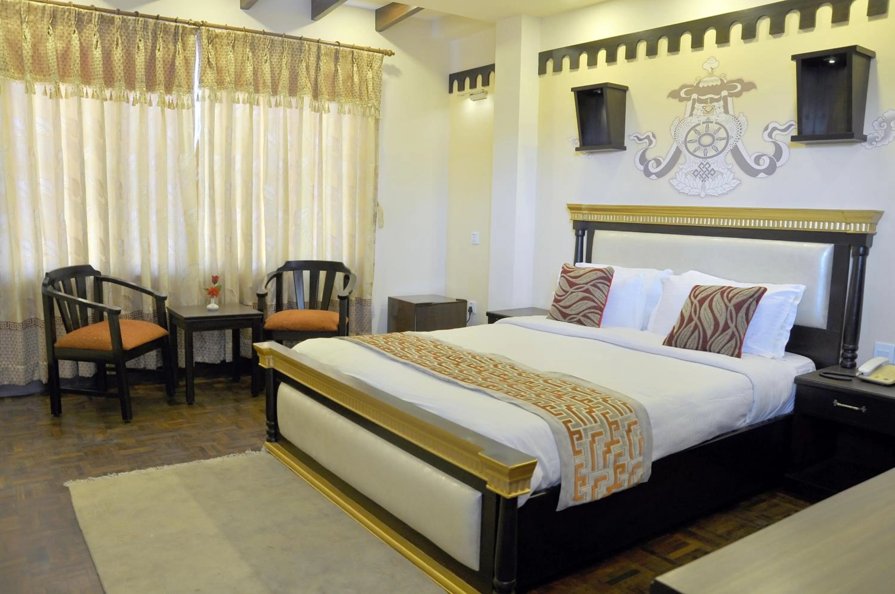 Bed in Hotel Encounter Nepal & Spa