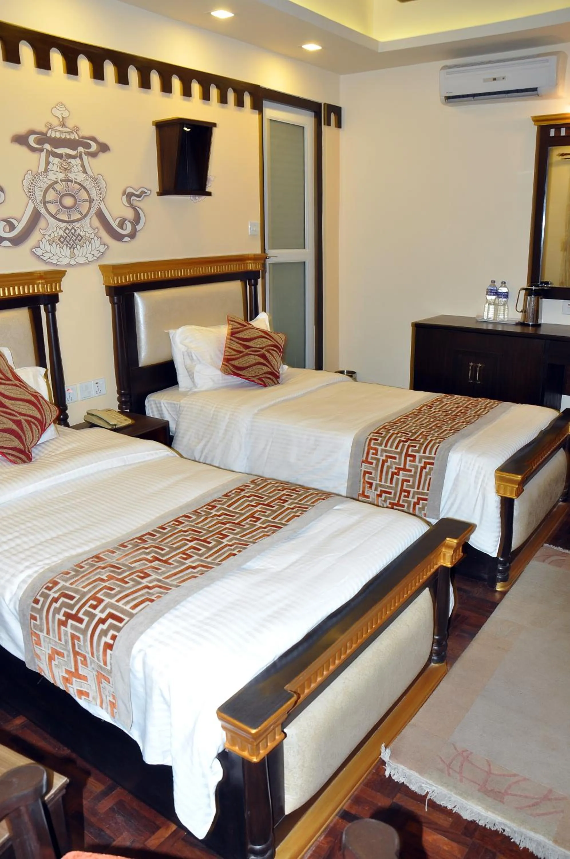 Bed in Hotel Encounter Nepal & Spa