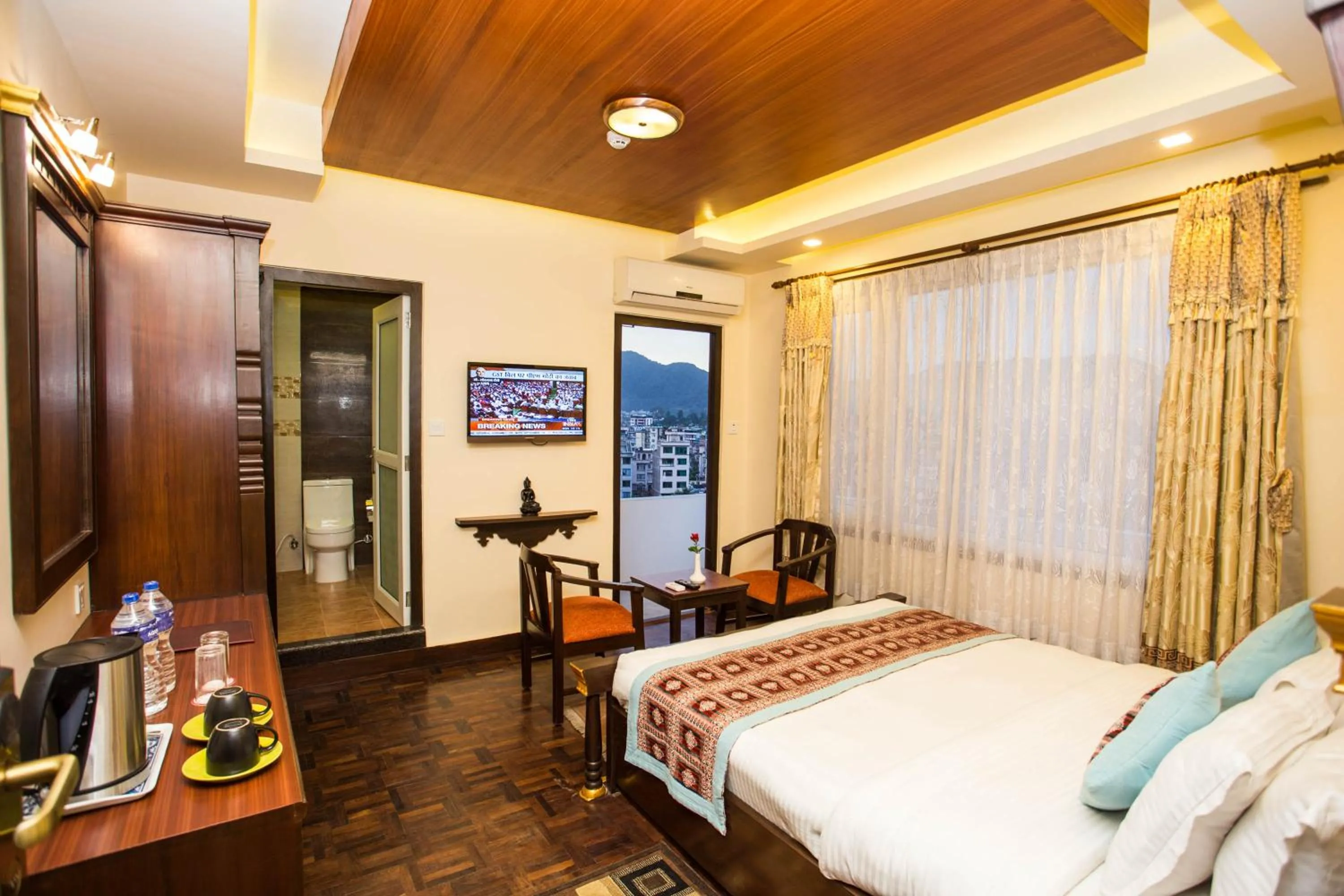 Bathroom, Bed in Hotel Encounter Nepal & Spa