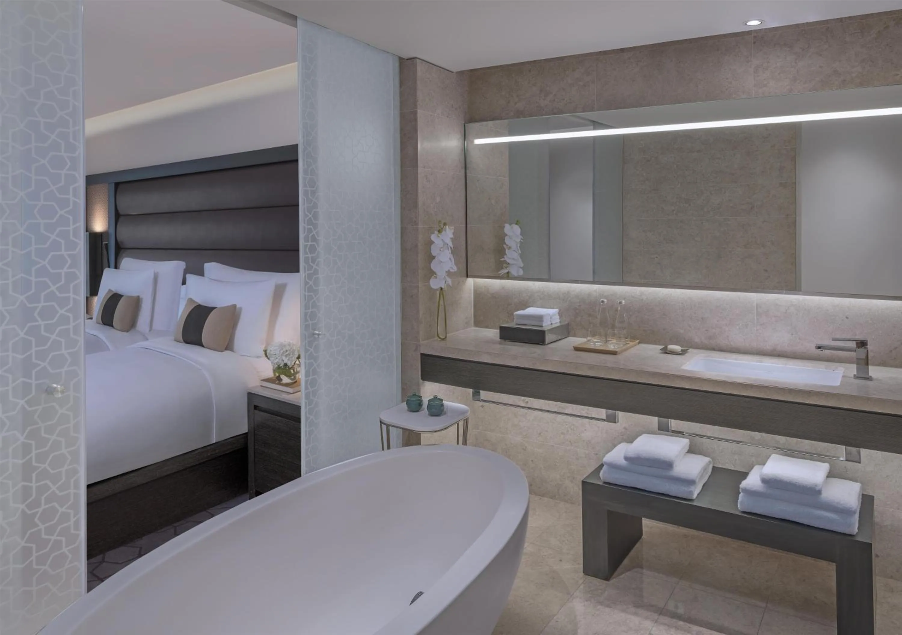 Bedroom, Bed in Kempinski Hotel Muscat