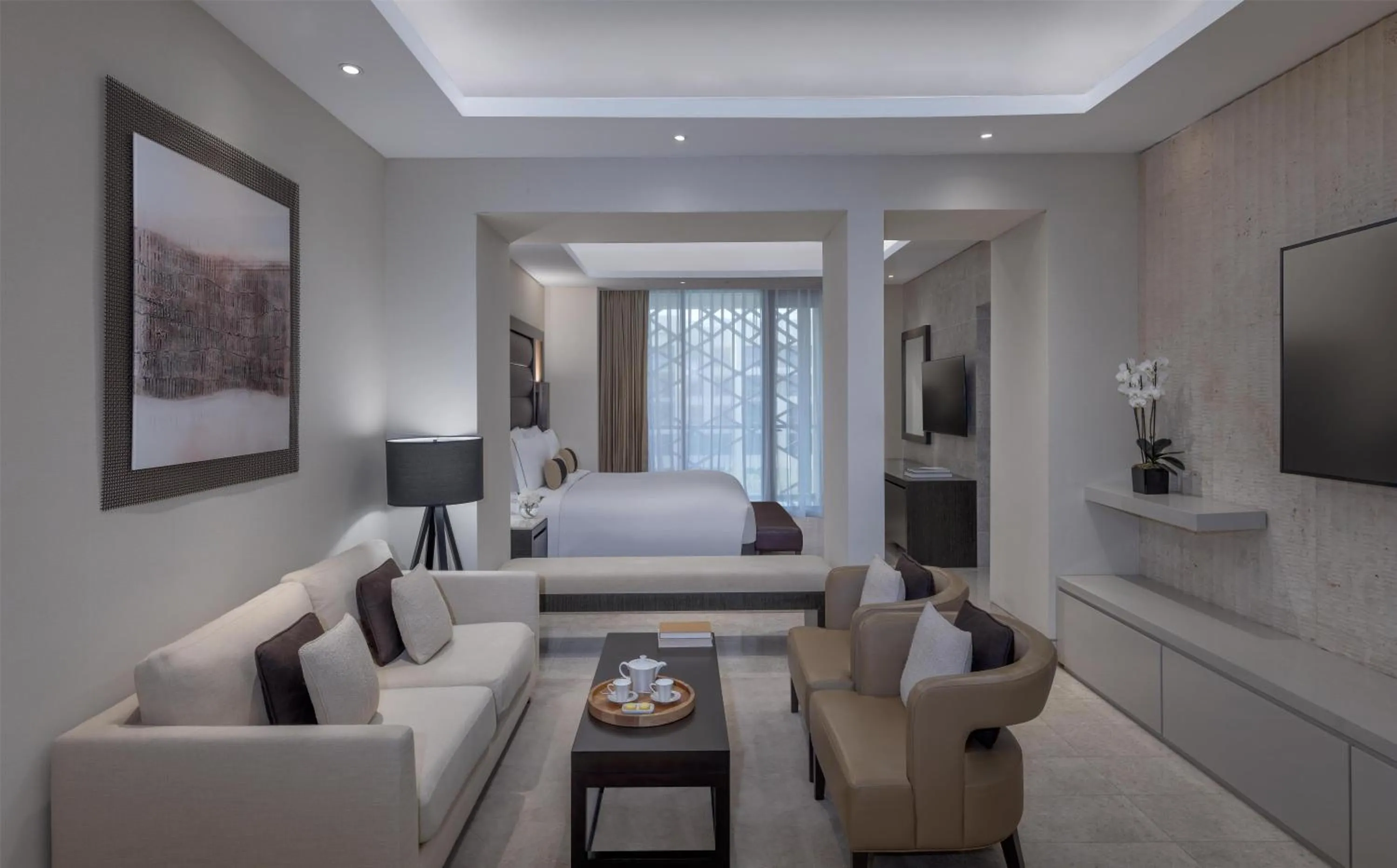 Bedroom, Bed in Kempinski Hotel Muscat