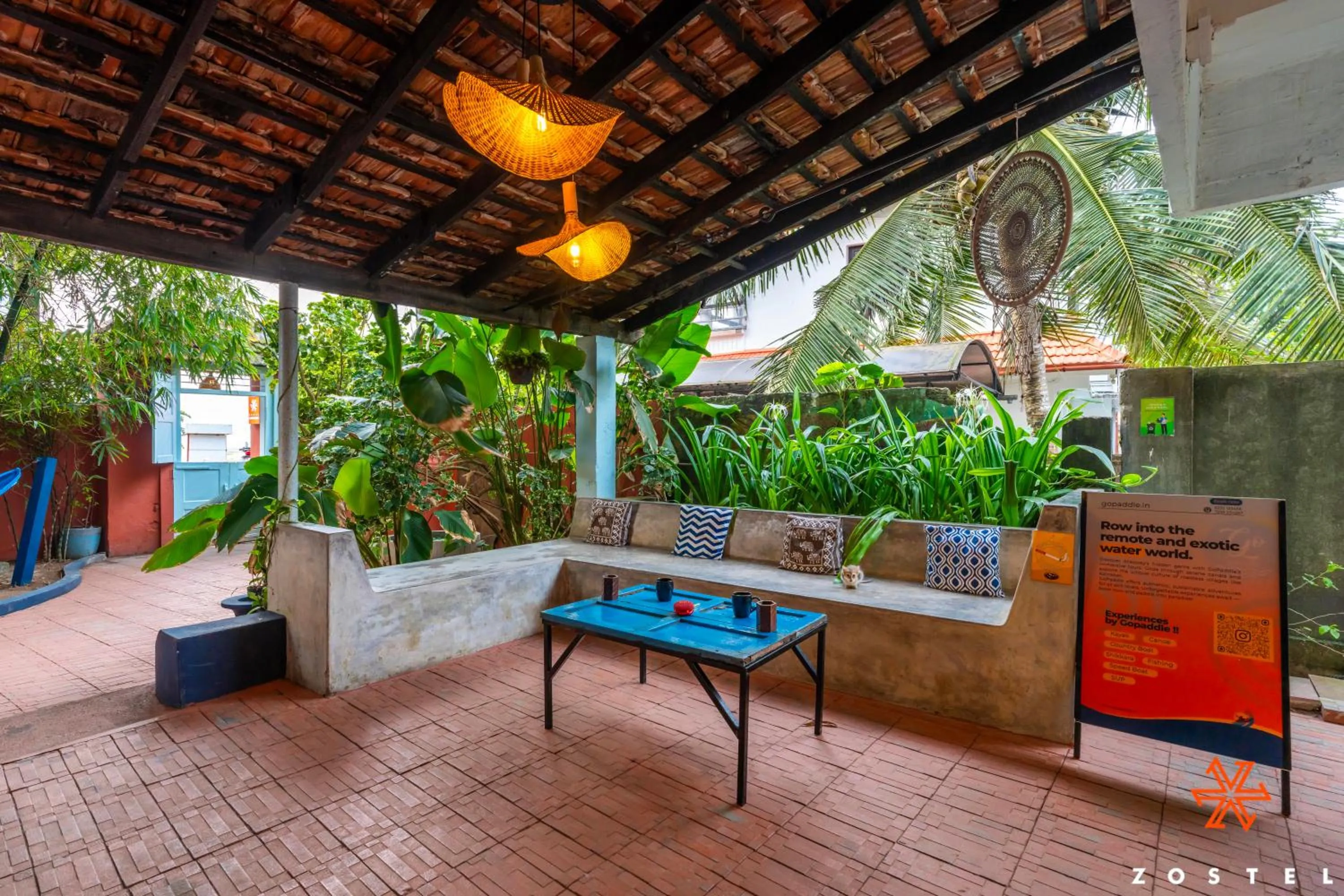 Garden in Zostel Alleppey