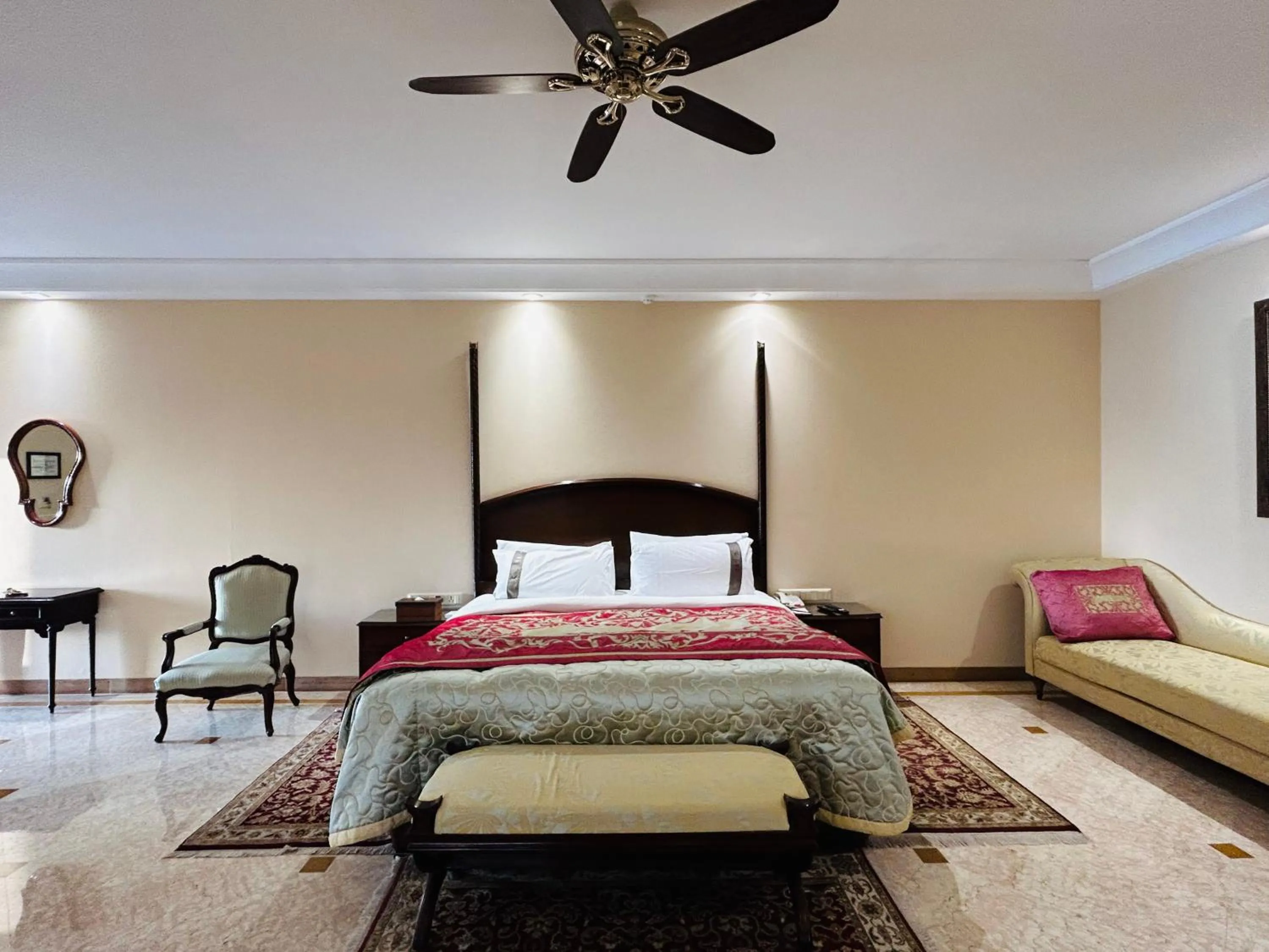 Photo of the whole room, Bed in The Lalit Laxmi Vilas Palace