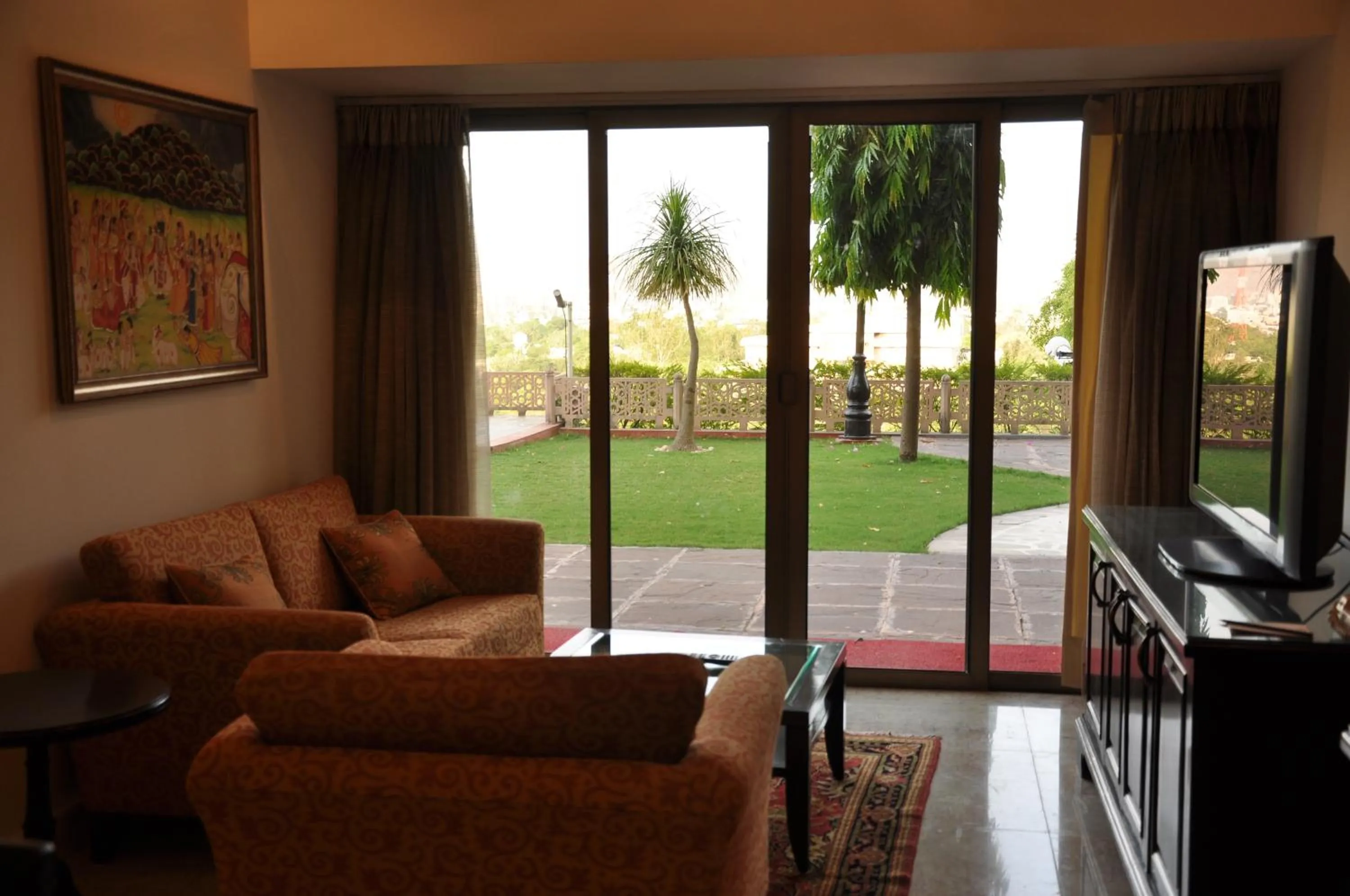 Seating area in The Lalit Laxmi Vilas Palace