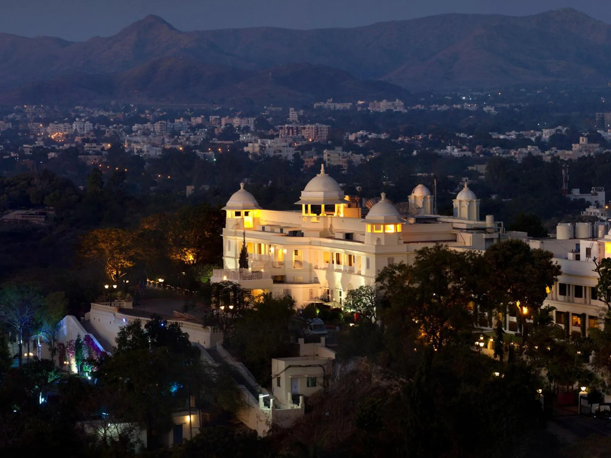 Bird's eye view in The Lalit Laxmi Vilas Palace