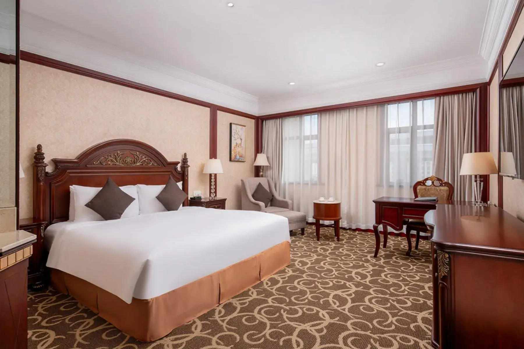 Bed in Wyndham Shanghai Hongqiao-Near NECC Bed in Wyndham Shanghai Hongqiao-Near NECC