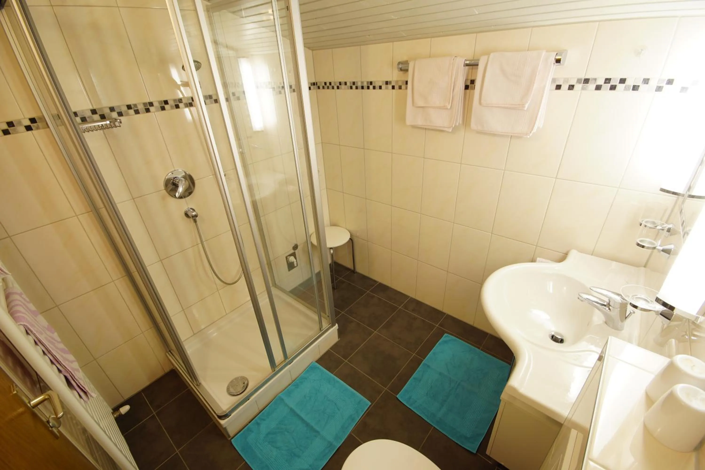 Shower in Ferienhaus Mott