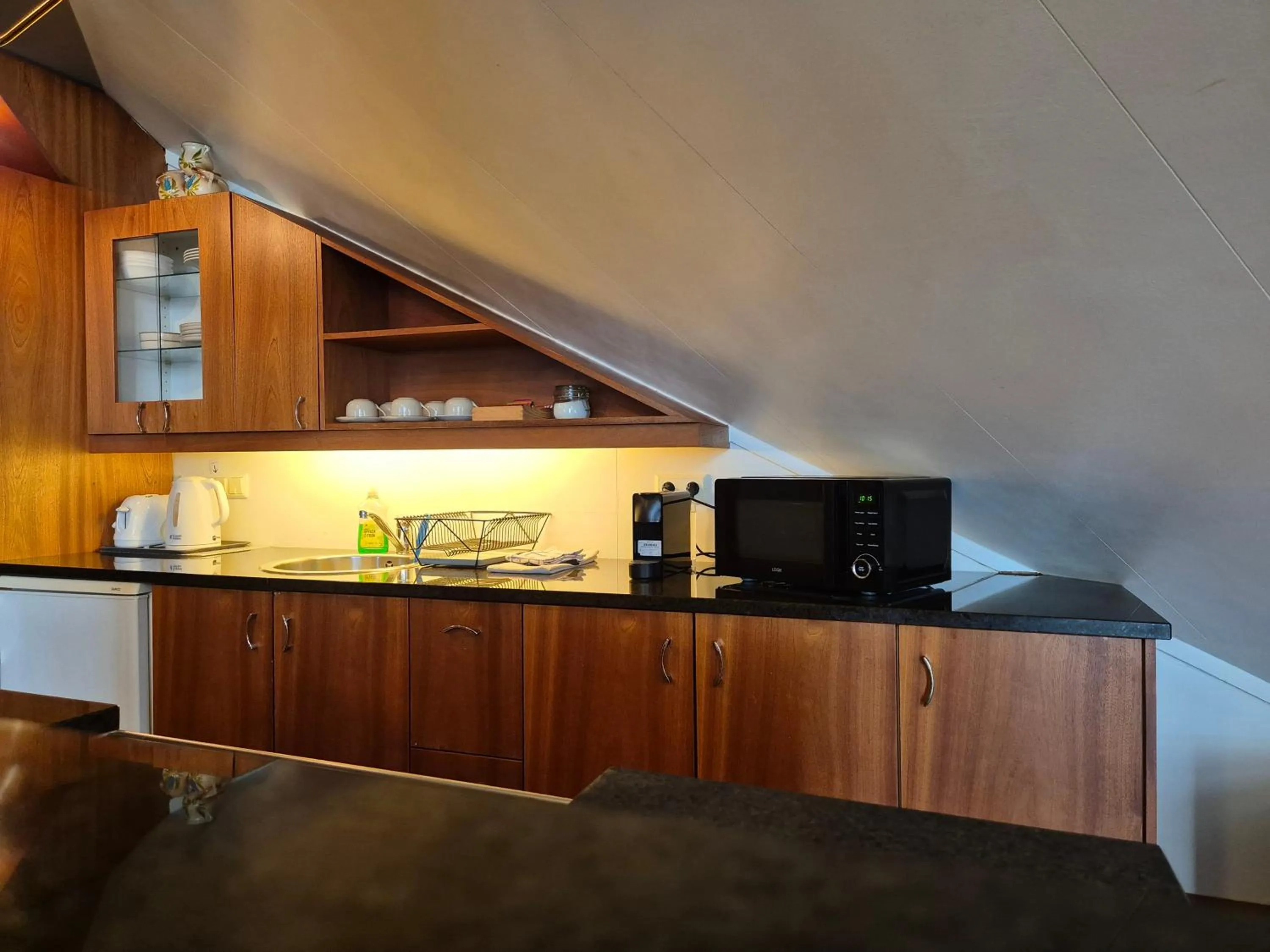 Kitchen or kitchenette in Hotel Hafnarfjall