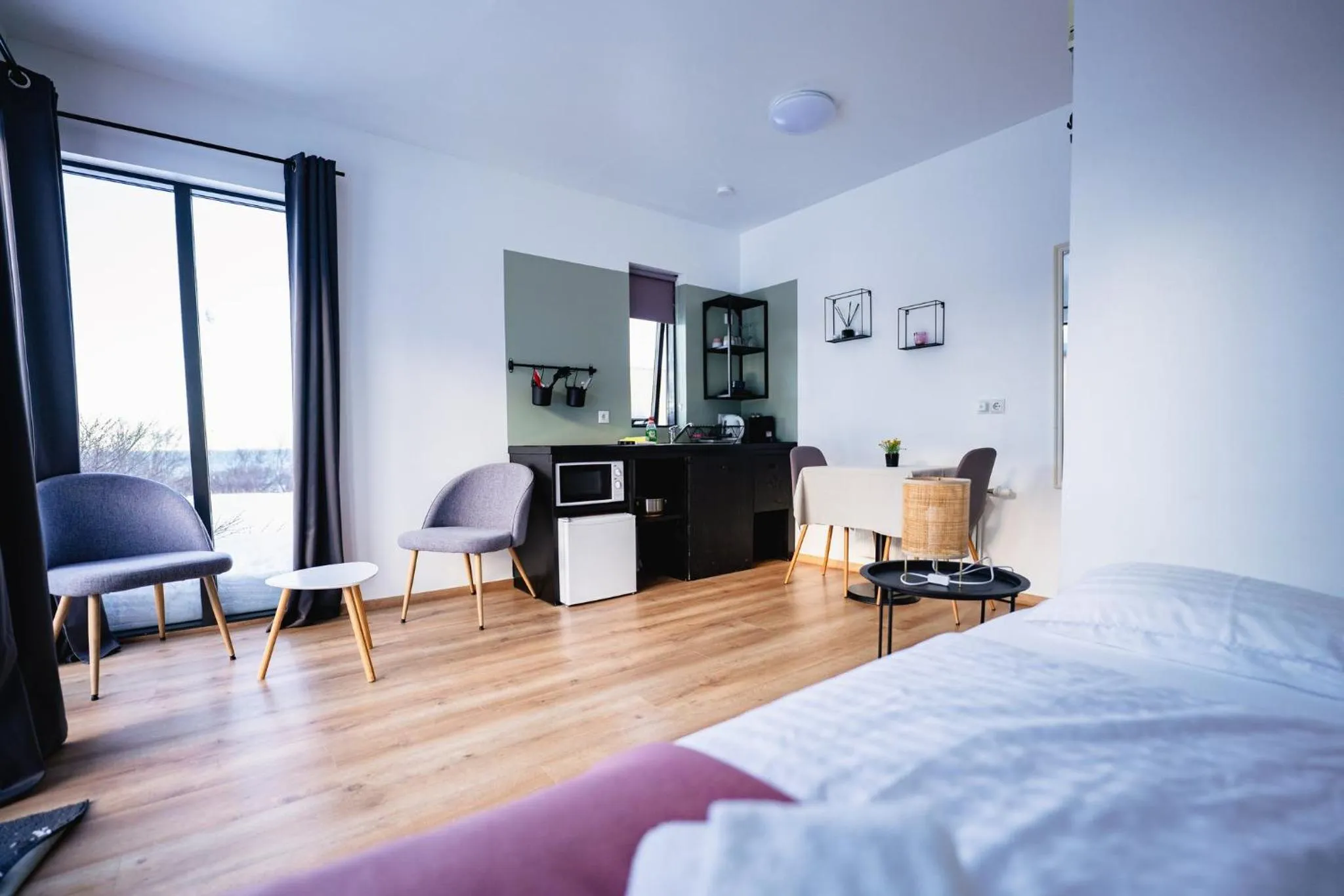 Photo of the whole room, Bed in Hotel Hafnarfjall