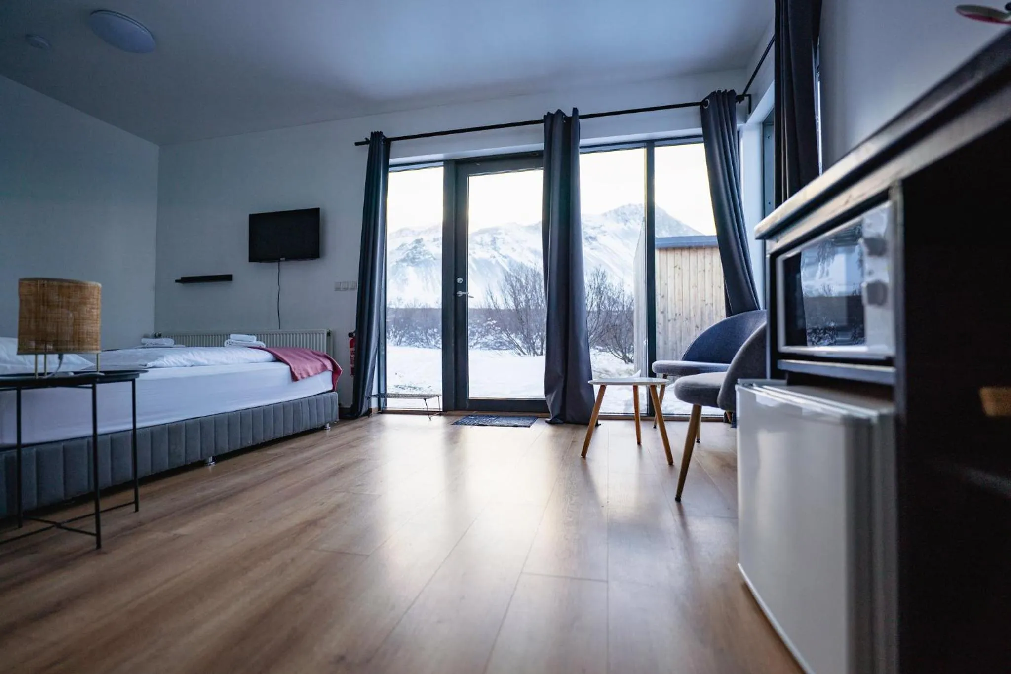 Bedroom, Bed in Hotel Hafnarfjall