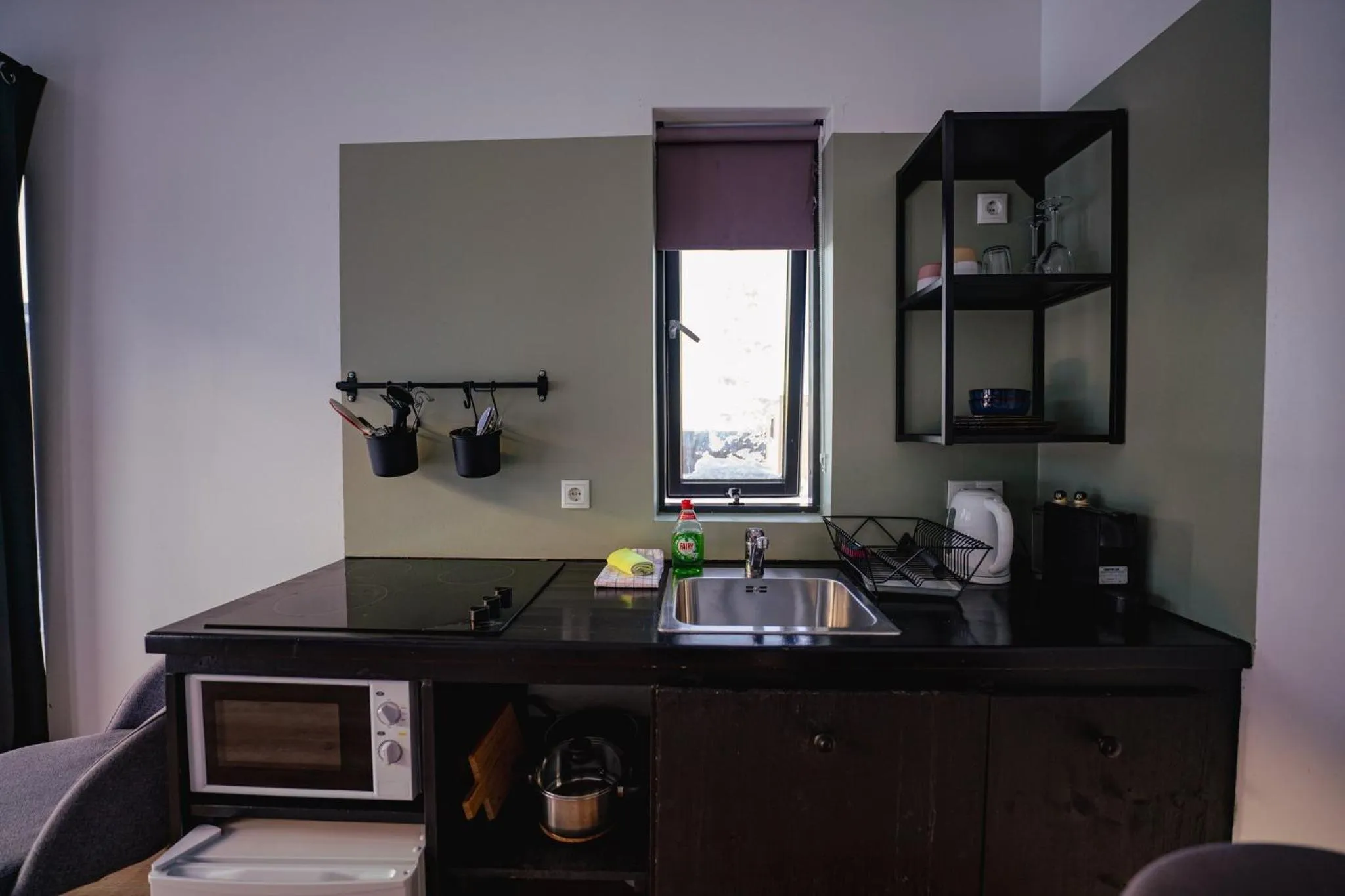 Kitchen or kitchenette in Hotel Hafnarfjall