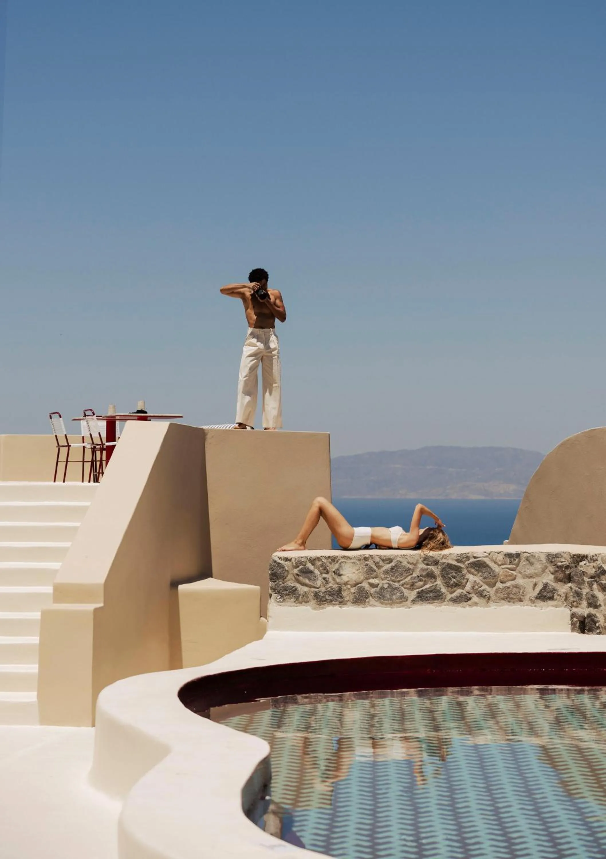 Swimming pool in Neema Maison Finikia Santorini