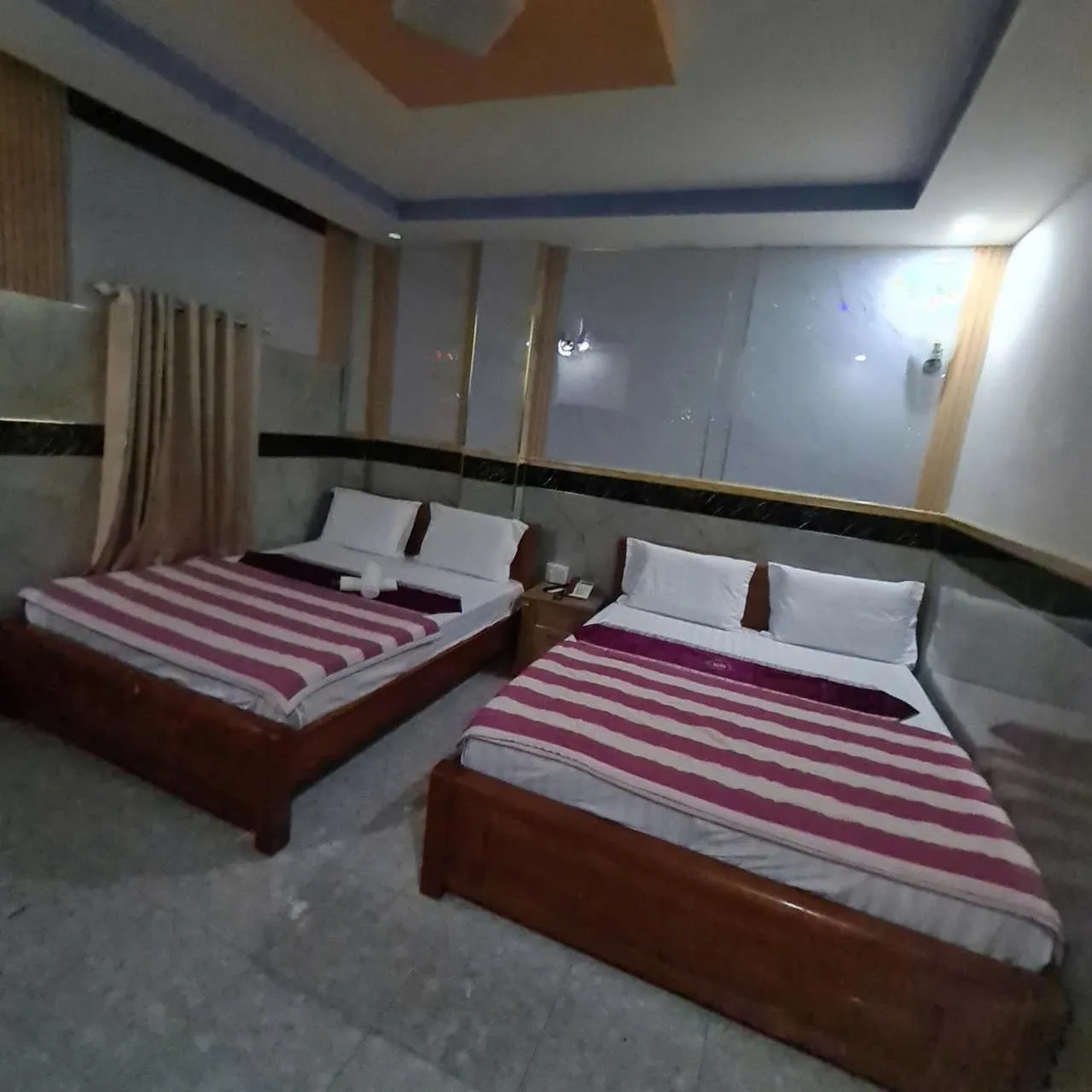 Bed in HONG CUC Hotel