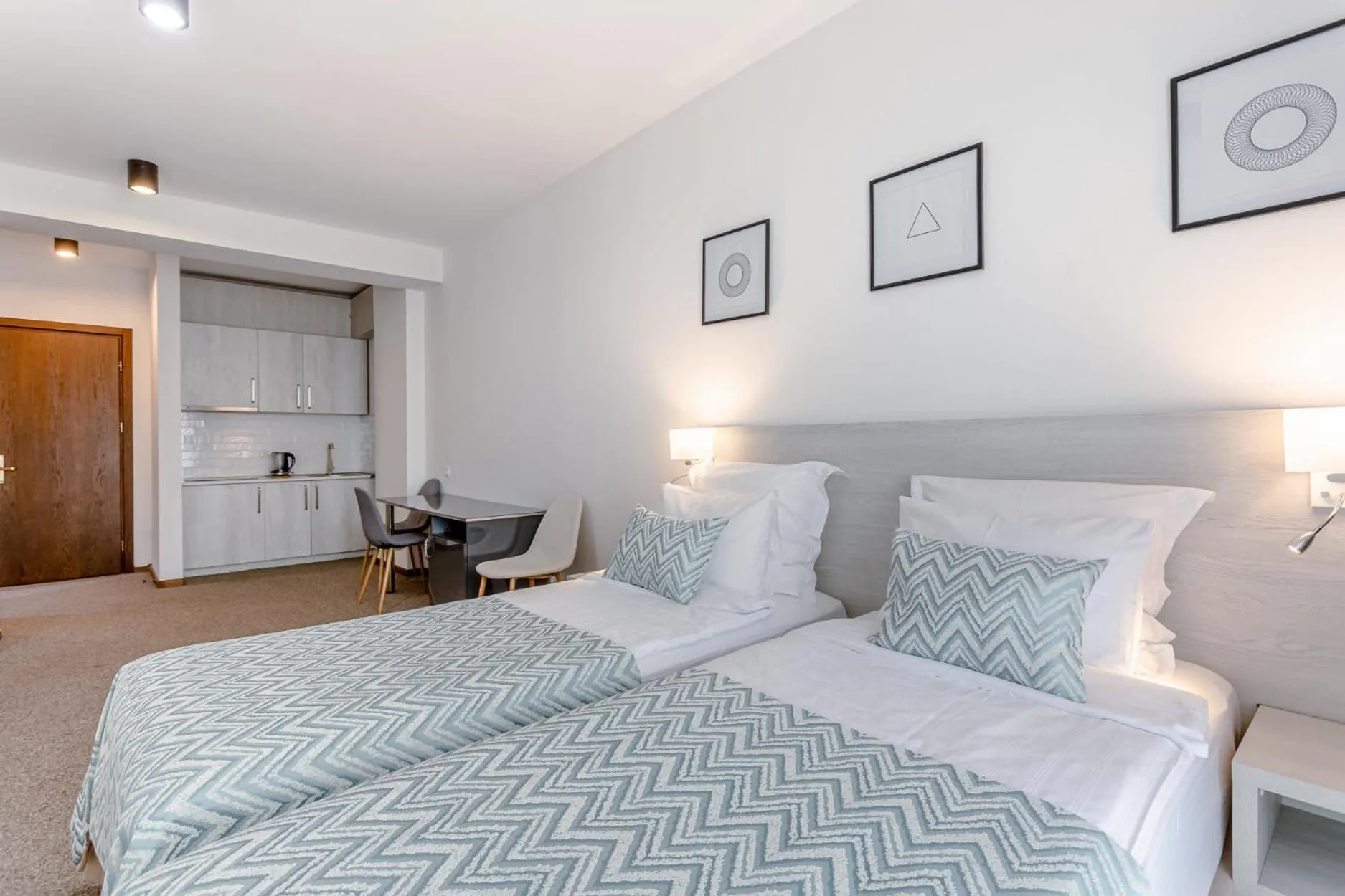 Bed in AuRoom Bakuriani Resort