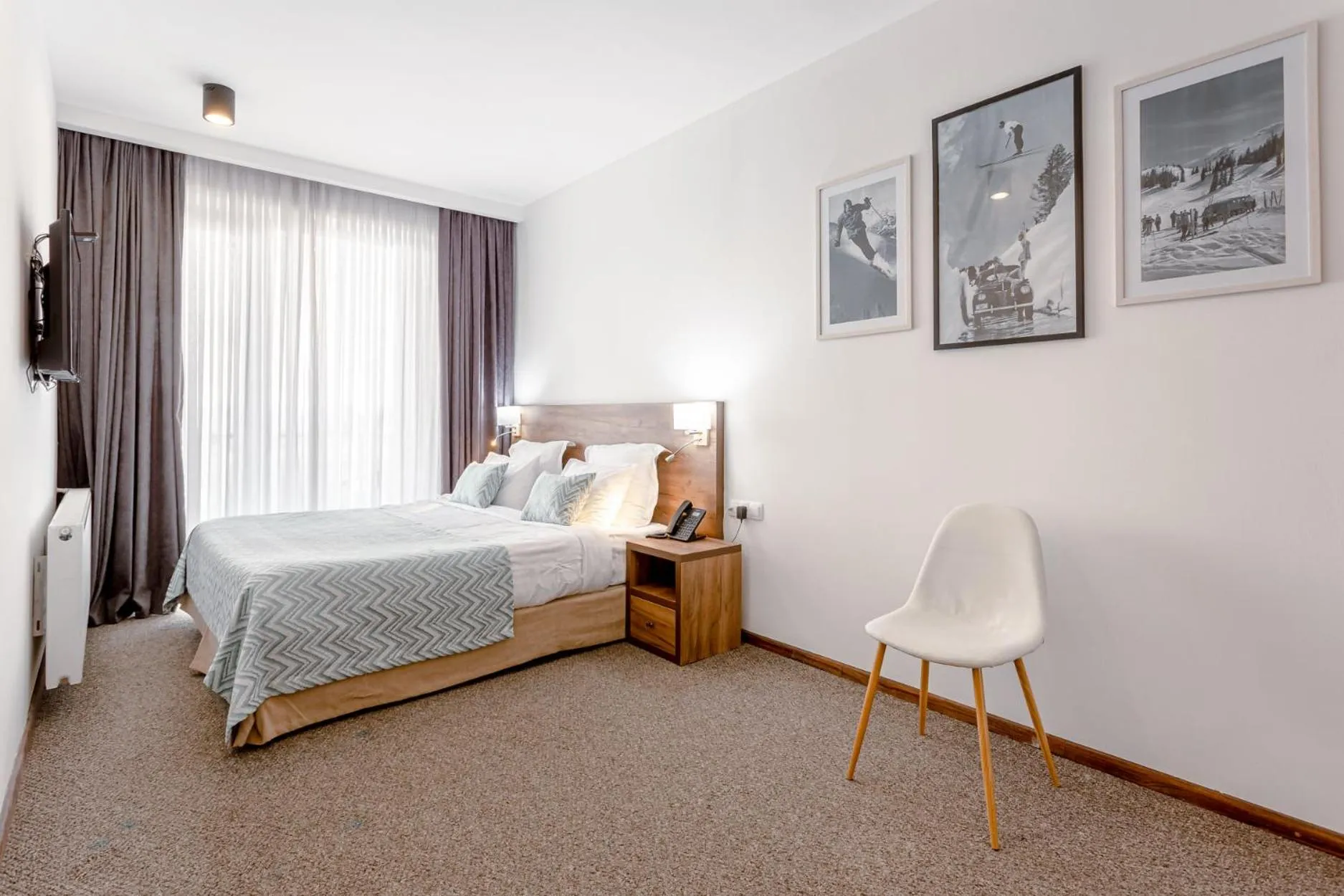 Bed in AuRoom Bakuriani Resort