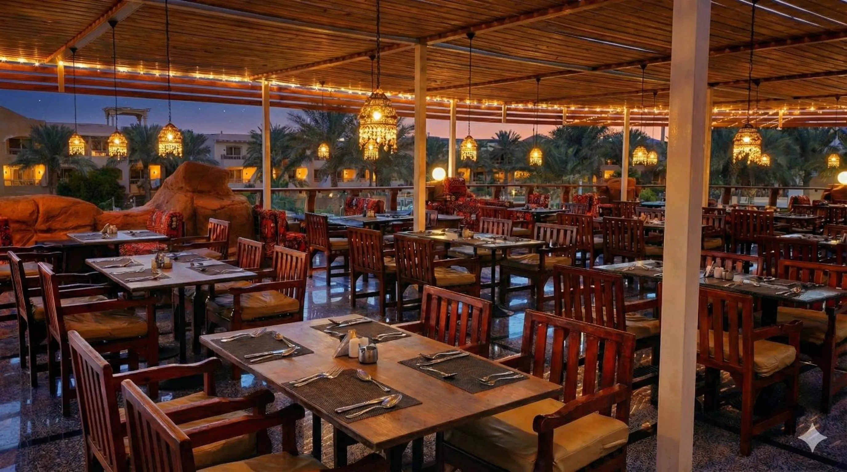 Restaurant/places to eat in Regency Plaza Aqua Park and Spa Resort